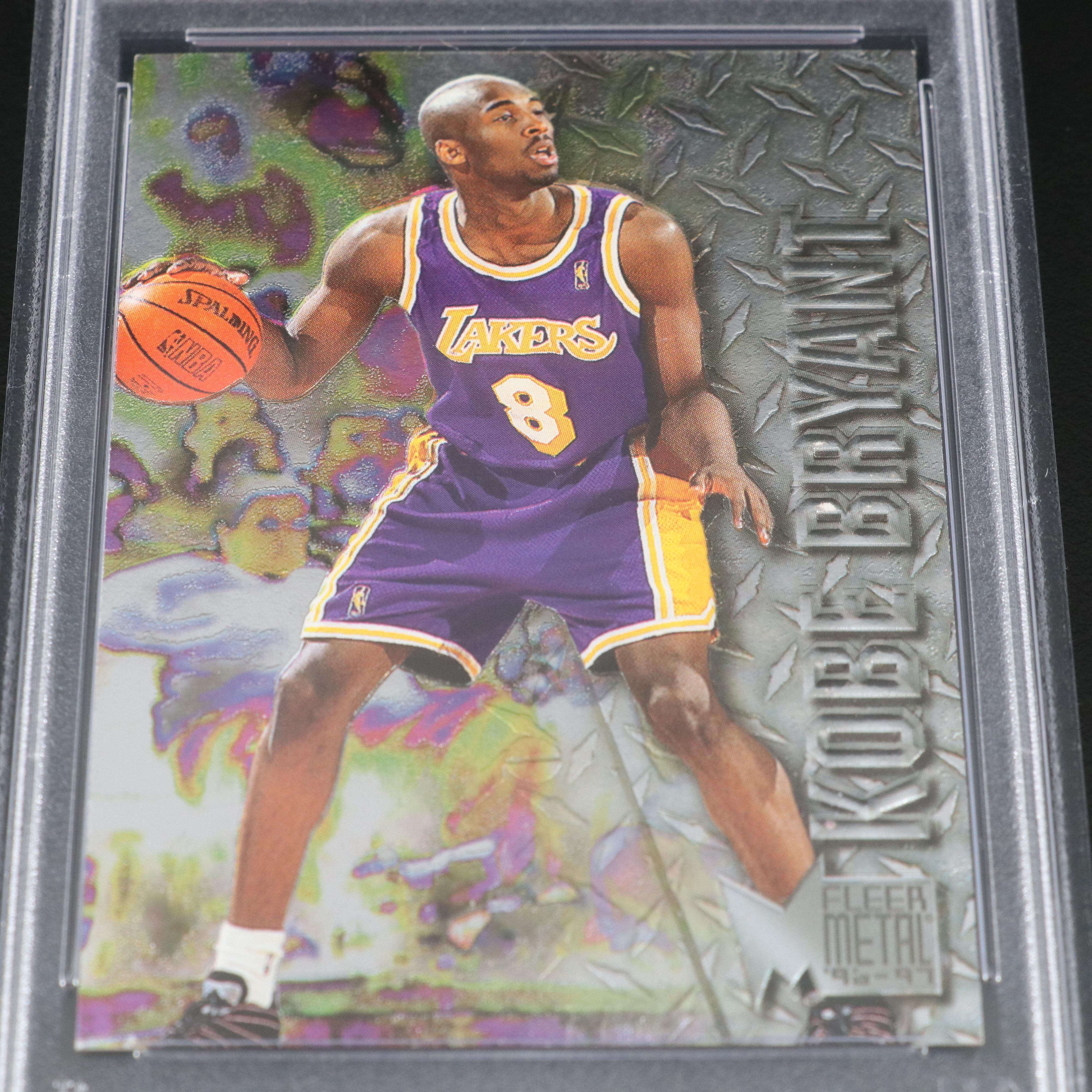 1996 Fleer Metal Kobe Bryant Los Angeles Lakers Rookie Card Graded PSA 9