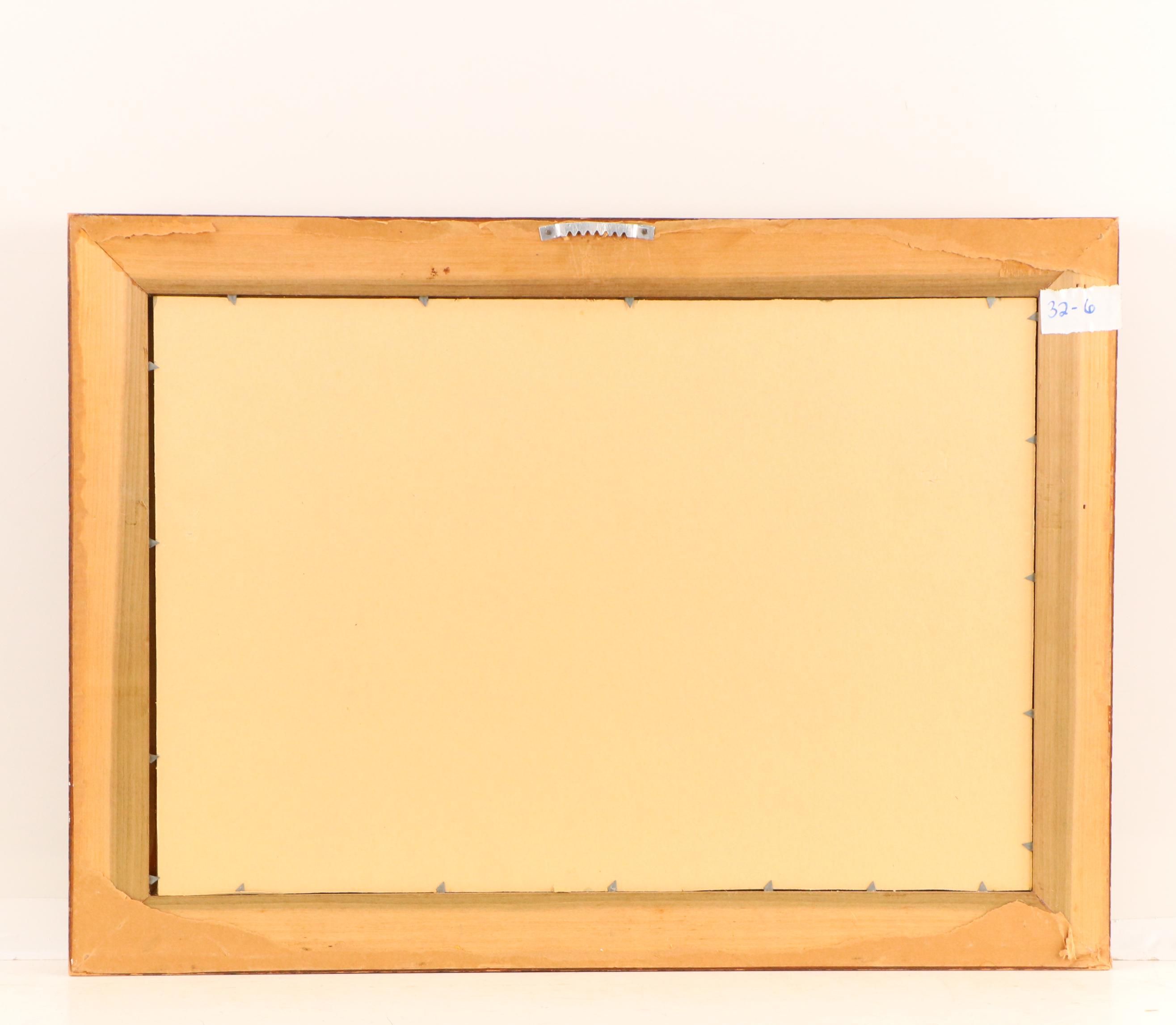 Raphael Moises Oil Pastel Weaver, Mid to Late 20th Century