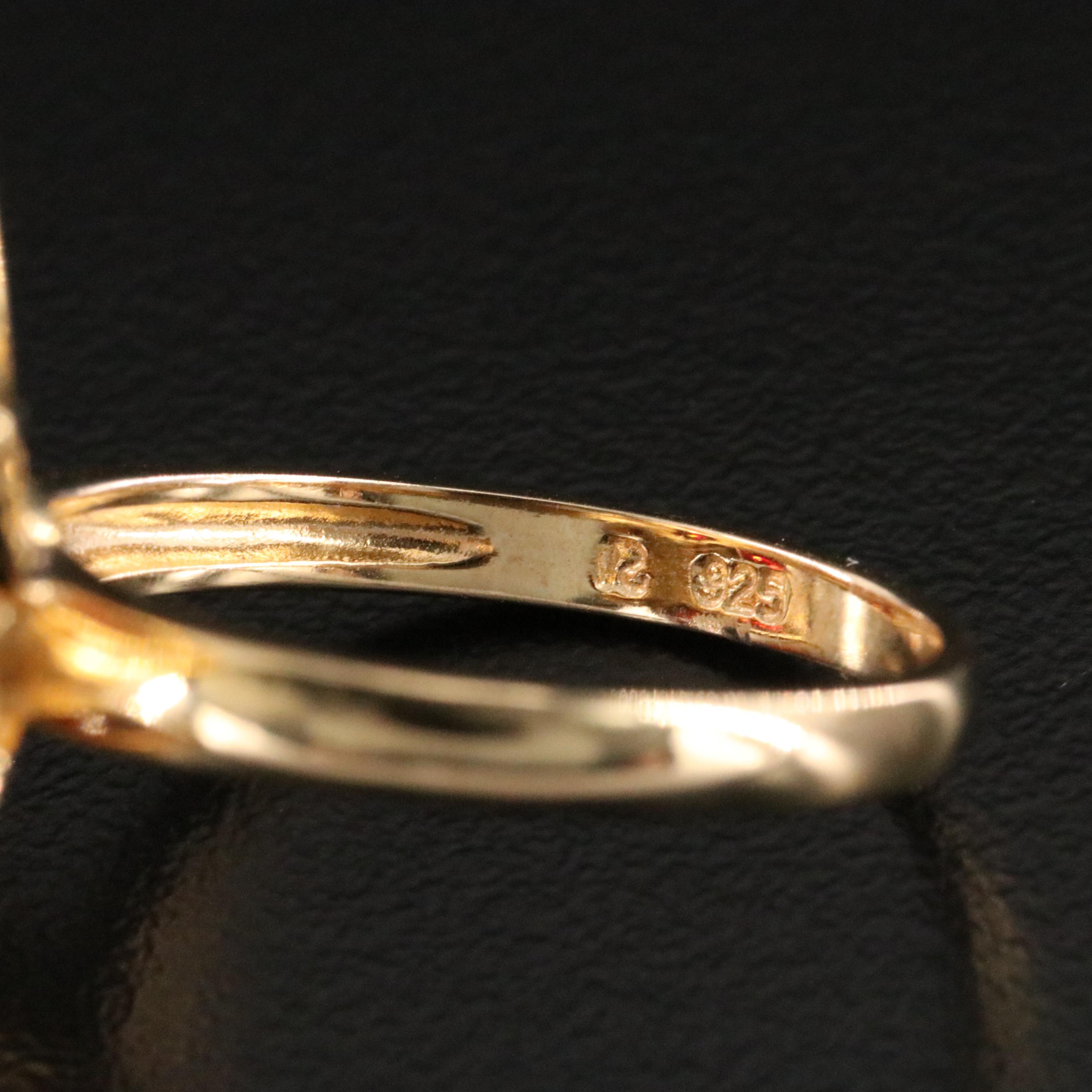 Sterling Garnet Flower Ring