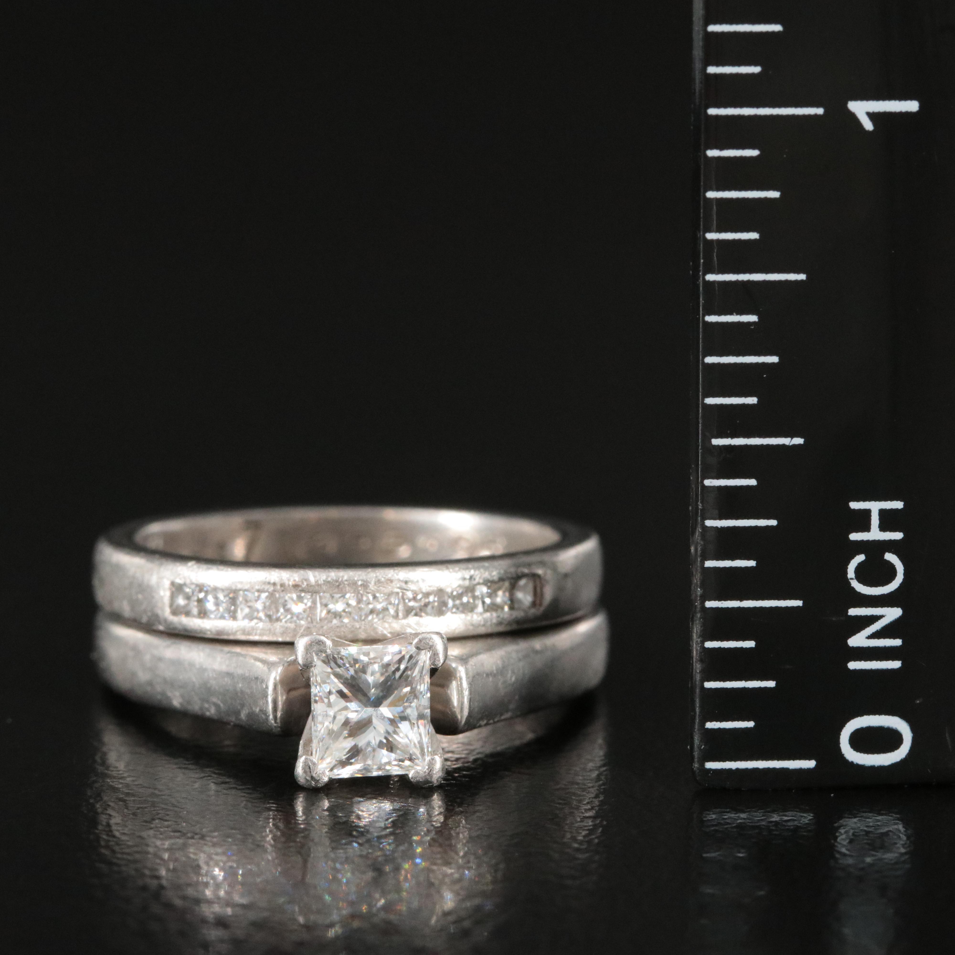 Bailey, Banks & Biddle 1.05 CTW Diamond Ring and Band with Online GIA Report