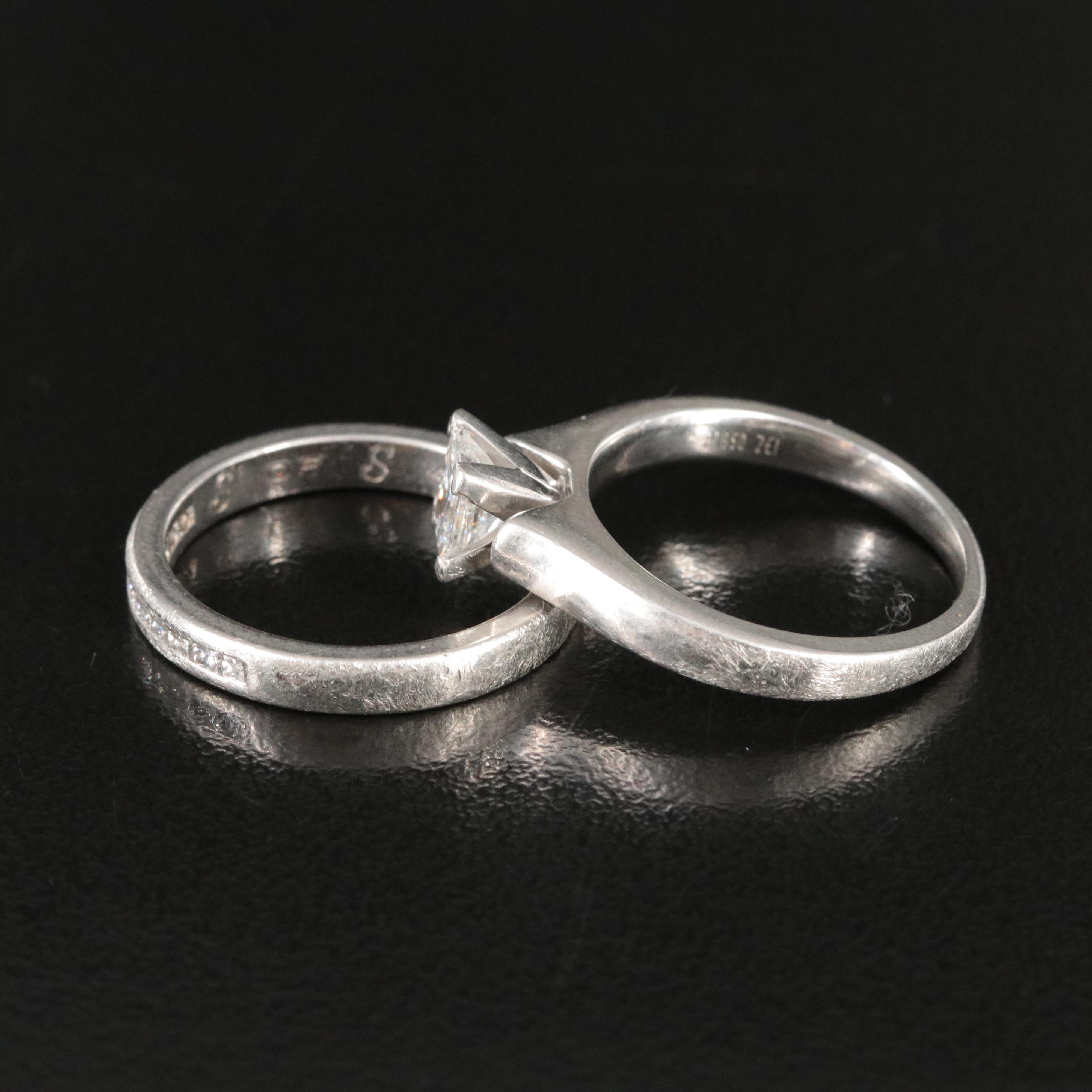 Bailey, Banks & Biddle 1.05 CTW Diamond Ring and Band with Online GIA Report