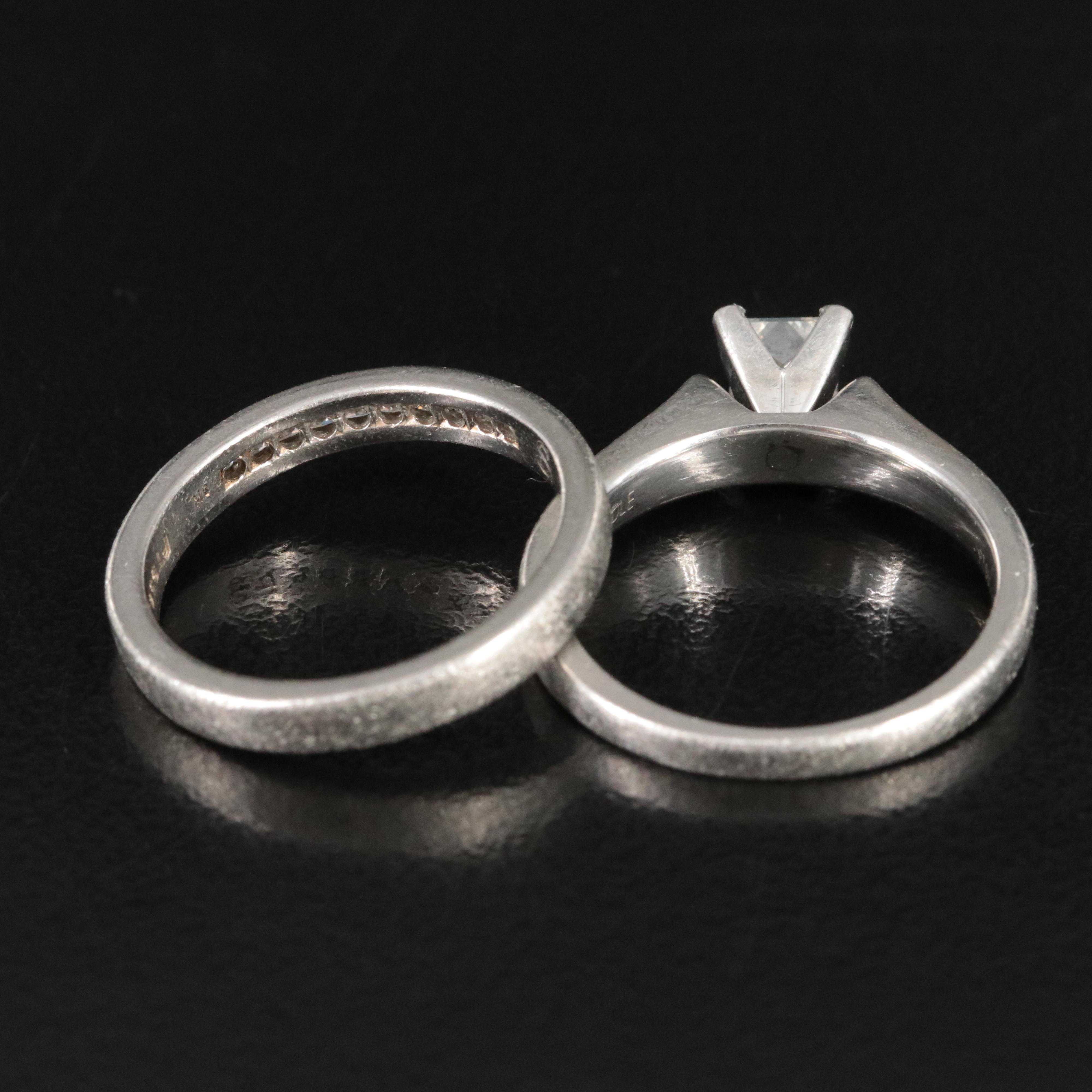 Bailey, Banks & Biddle 1.05 CTW Diamond Ring and Band with Online GIA Report