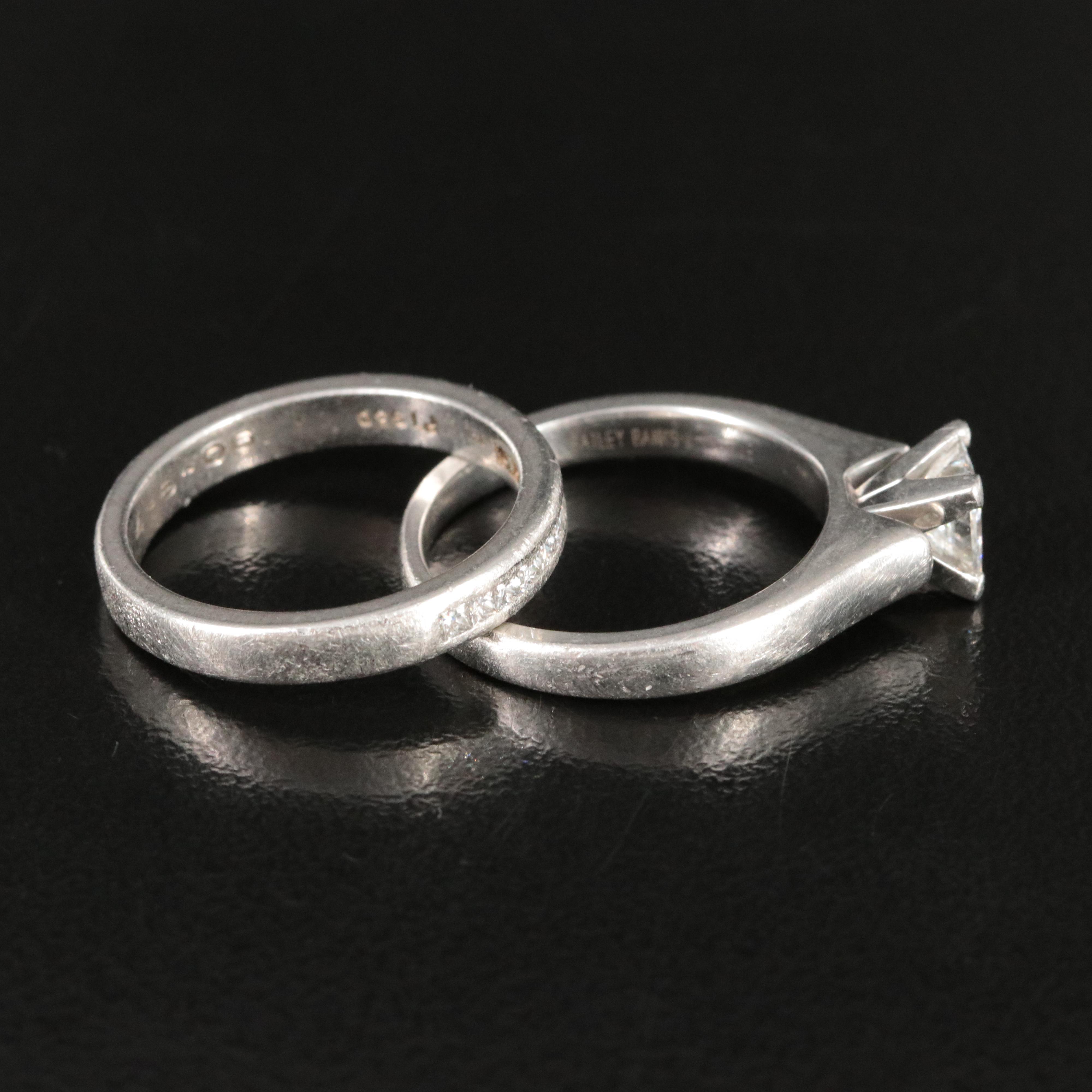 Bailey, Banks & Biddle 1.05 CTW Diamond Ring and Band with Online GIA Report