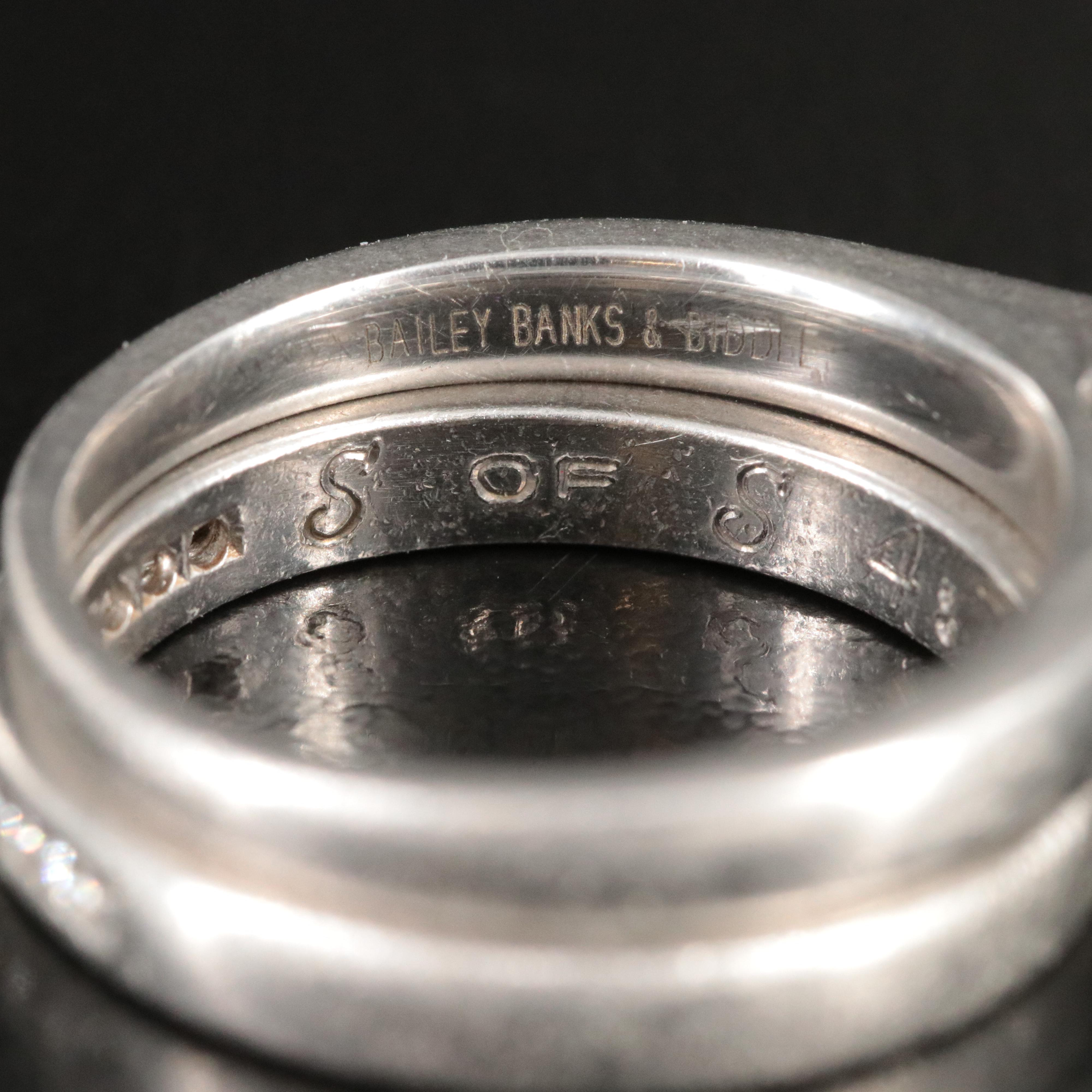 Bailey, Banks & Biddle 1.05 CTW Diamond Ring and Band with Online GIA Report