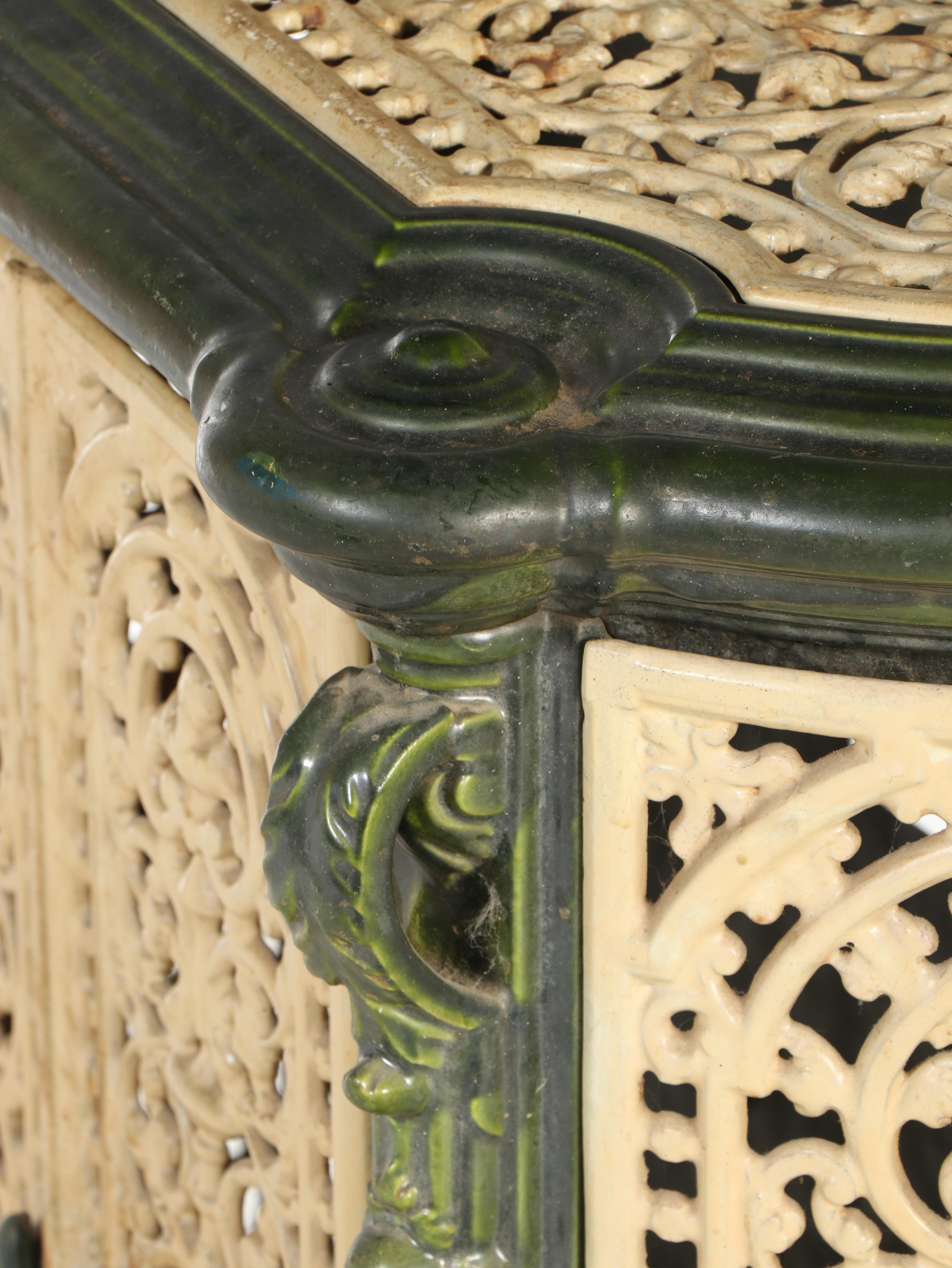 Enameled Cast Iron Parlor Stove, Late 19th/Early 20th Century