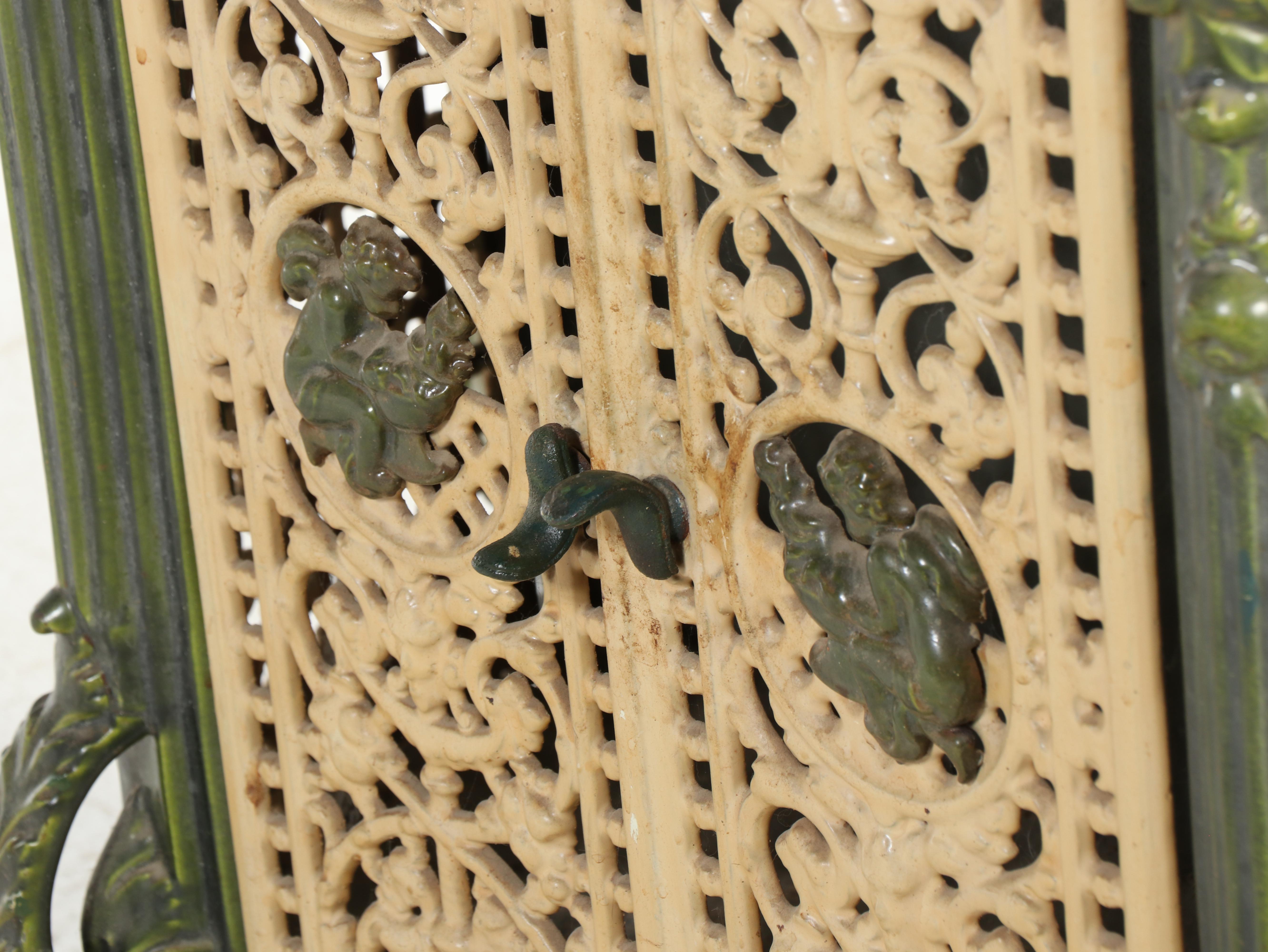 Enameled Cast Iron Parlor Stove, Late 19th/Early 20th Century