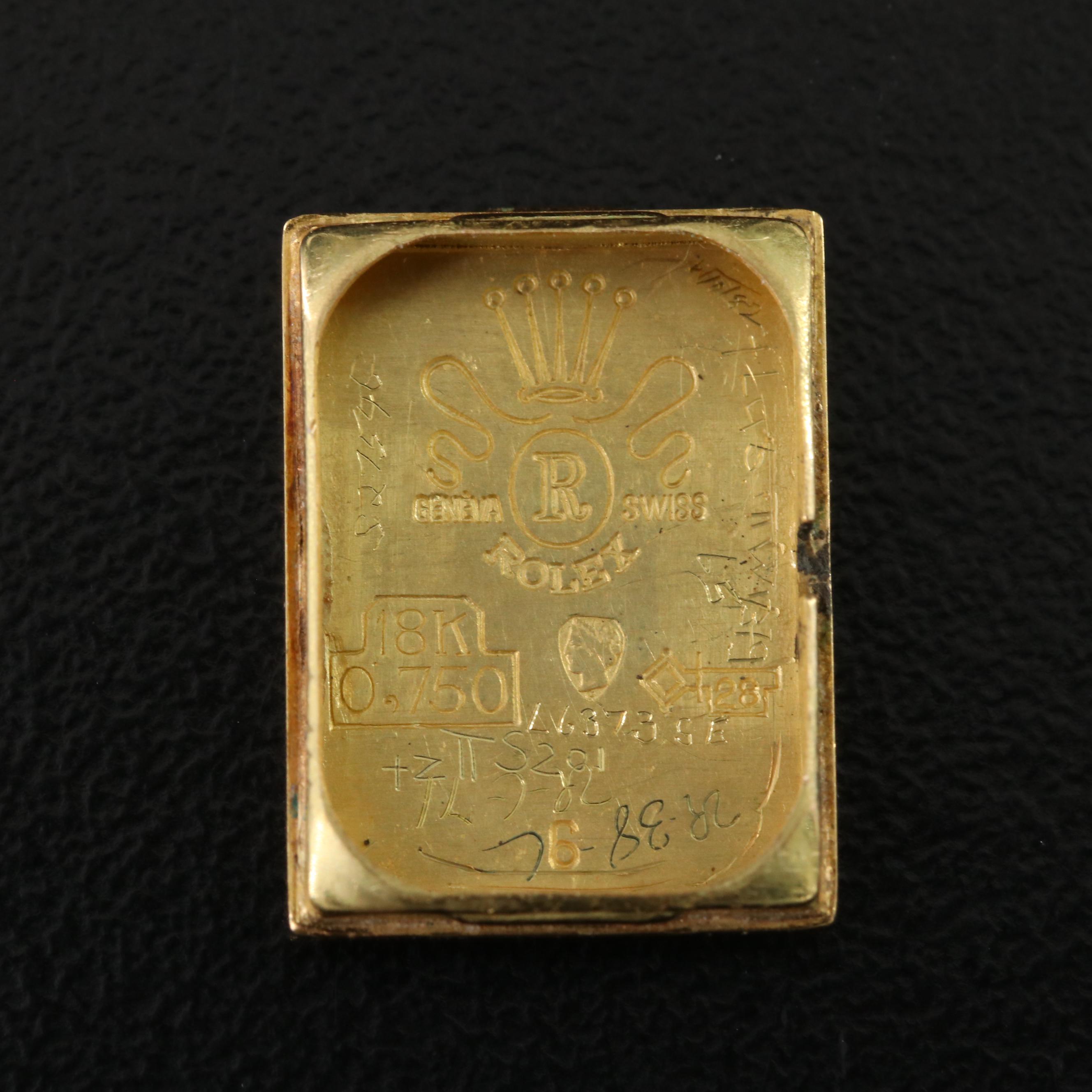 Vintage Rolex 18K Precision Diamond Stem Wind Watch