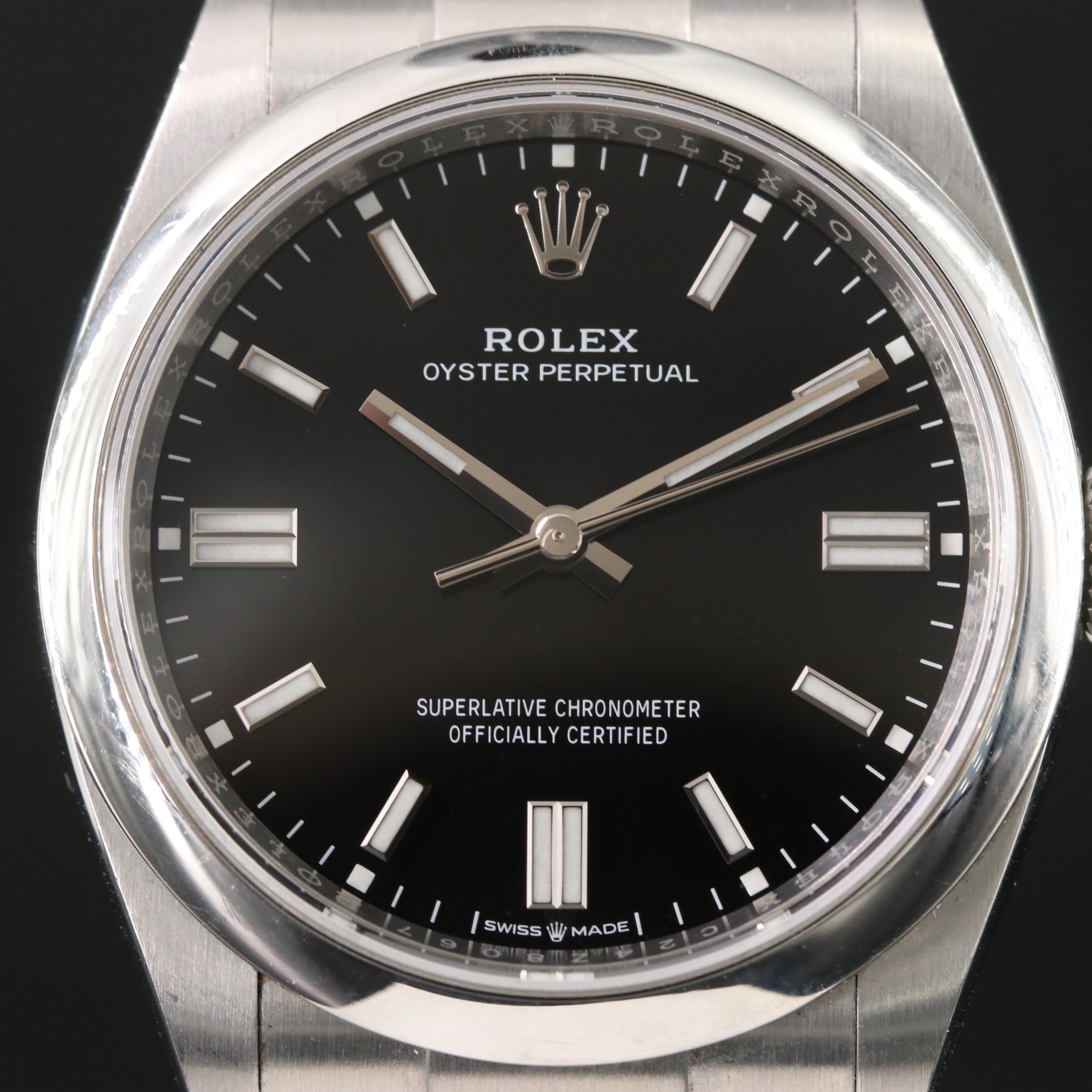 Rolex Black Dial Oyster Steel 36mm Watch