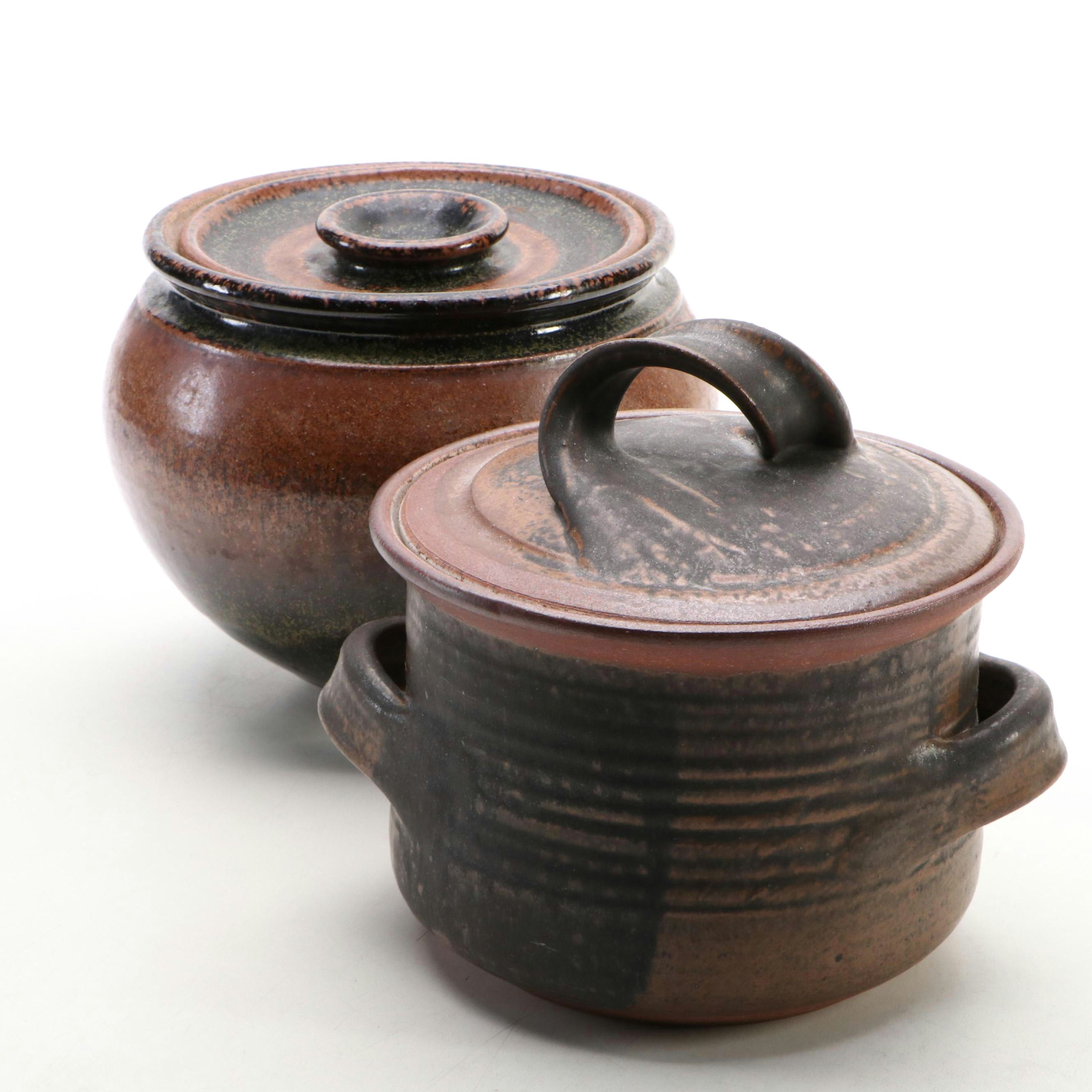 Karen Karnes Earthenware Lidded Vessels