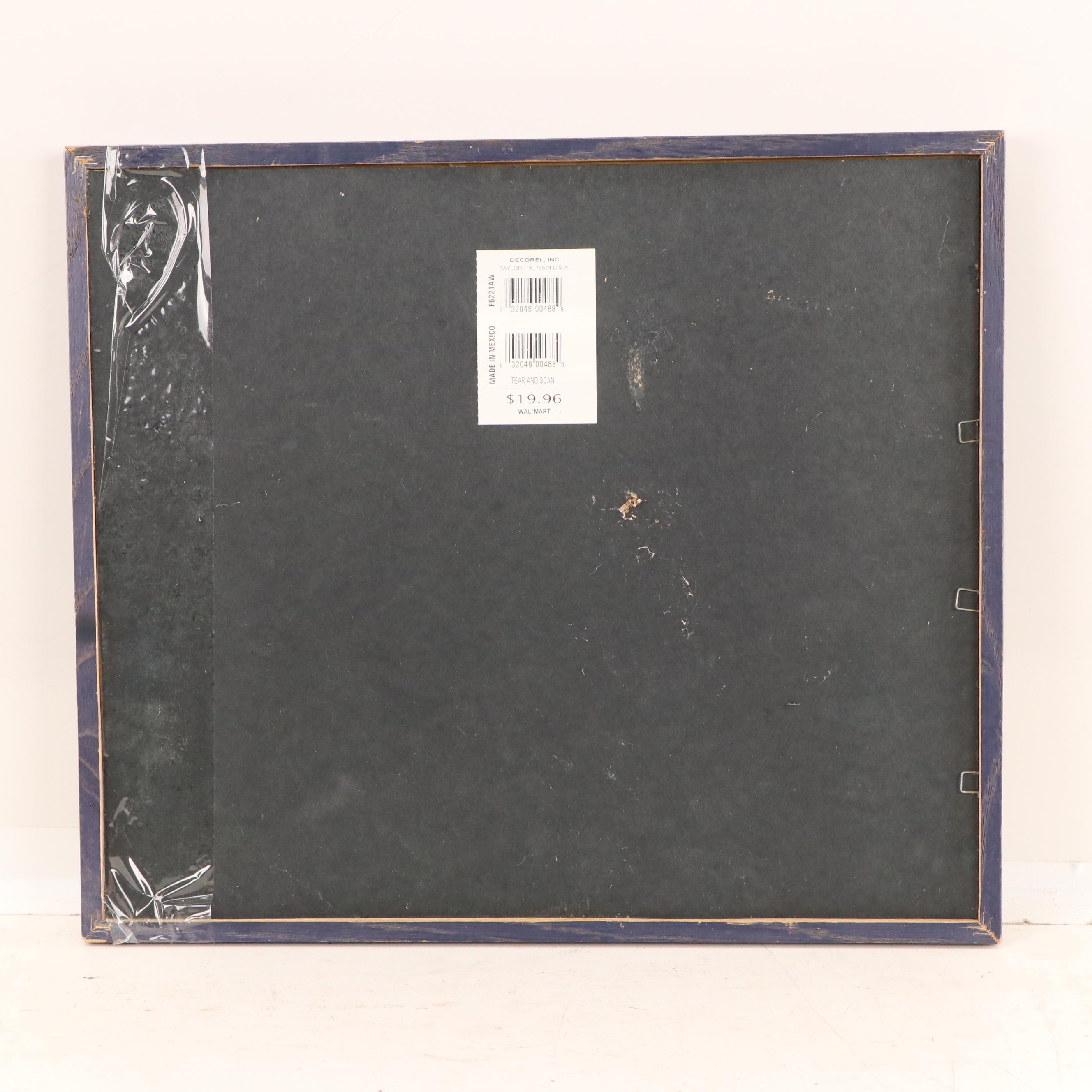 Offset Lithograph of Stylized Interior Scene, 21st Century