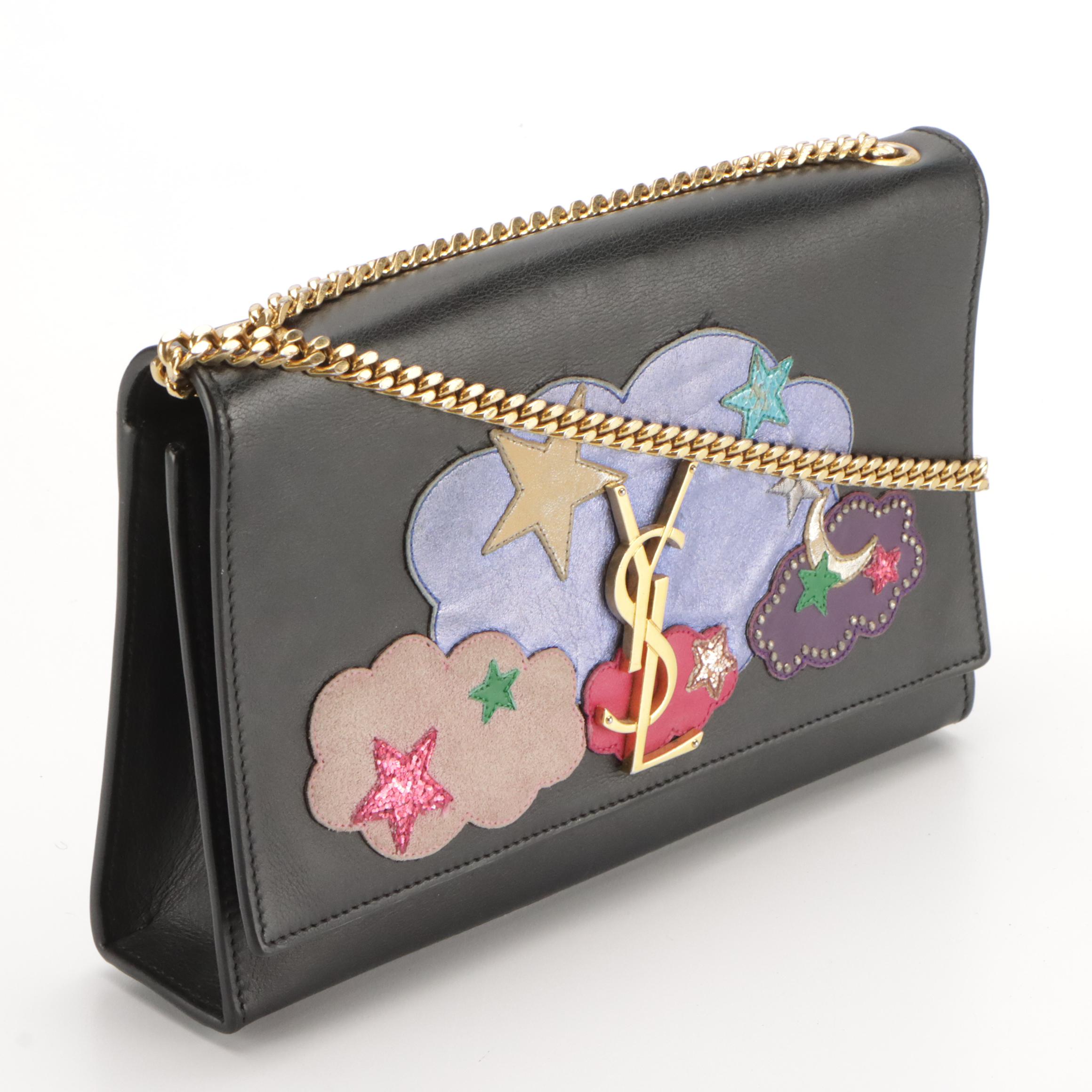 Saint Laurent Monogram Kate Shoulder Bag in Patch Embellished Leather
