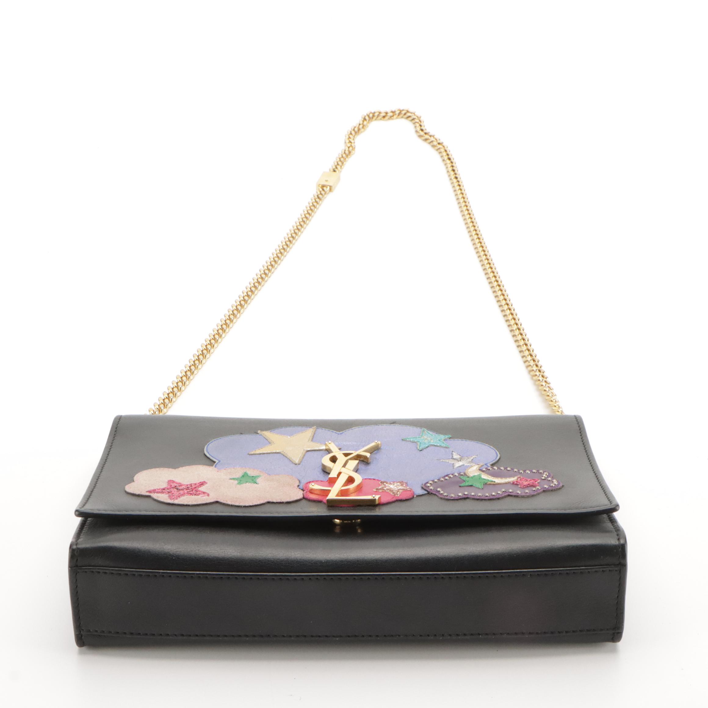 Saint Laurent Monogram Kate Shoulder Bag in Patch Embellished Leather