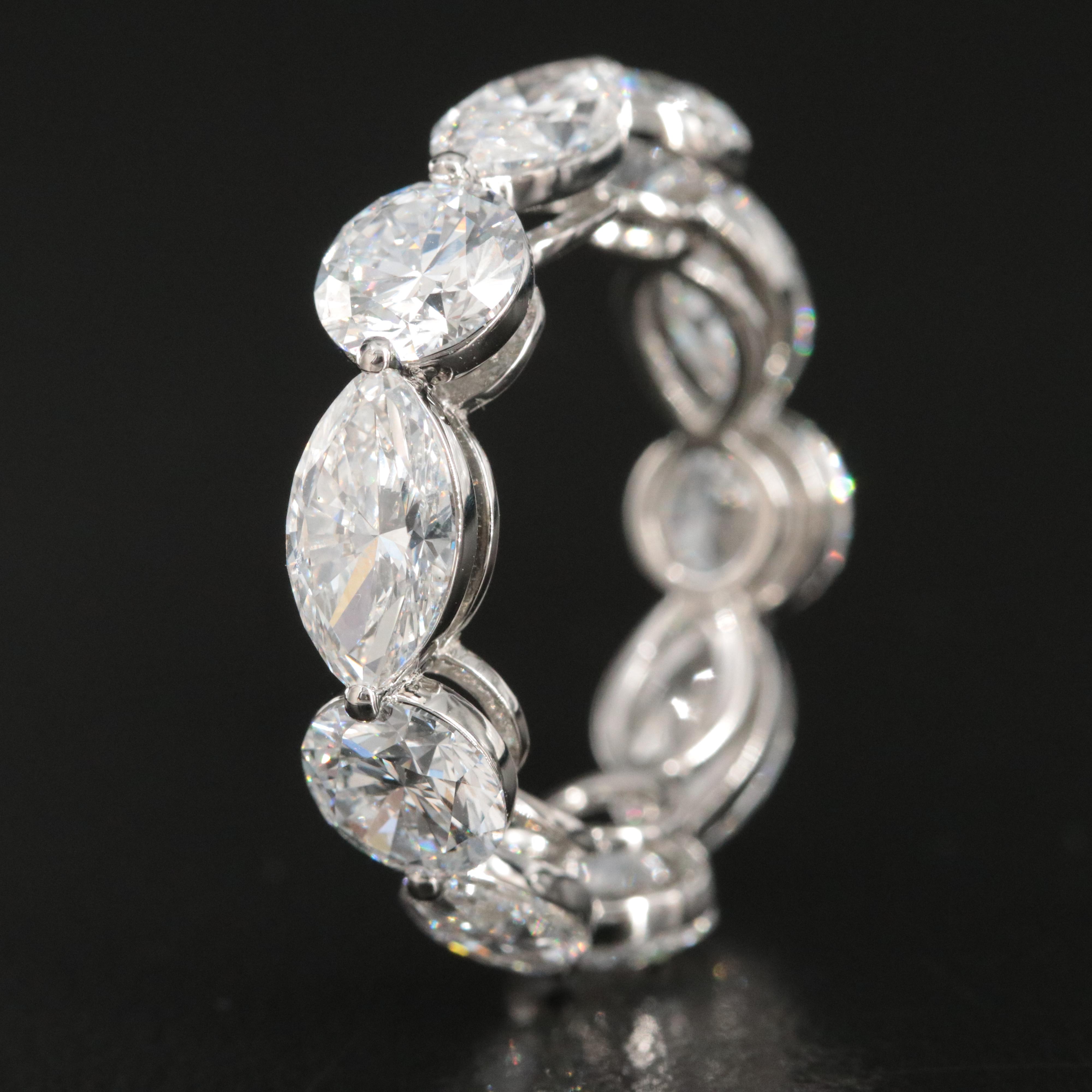 Platinum 7.60 CTW Lab Grown Diamond Eternity Band