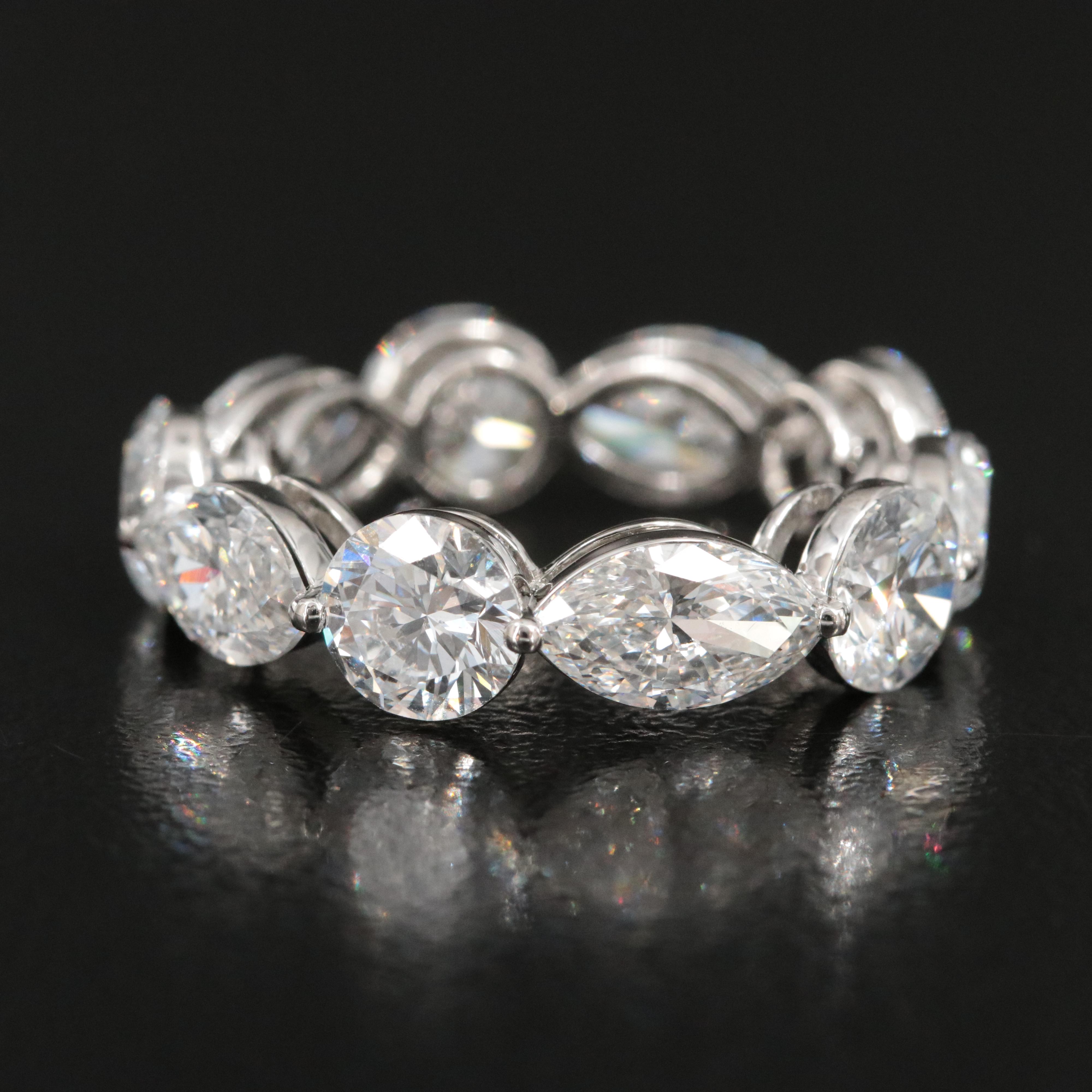 Platinum 7.60 CTW Lab Grown Diamond Eternity Band