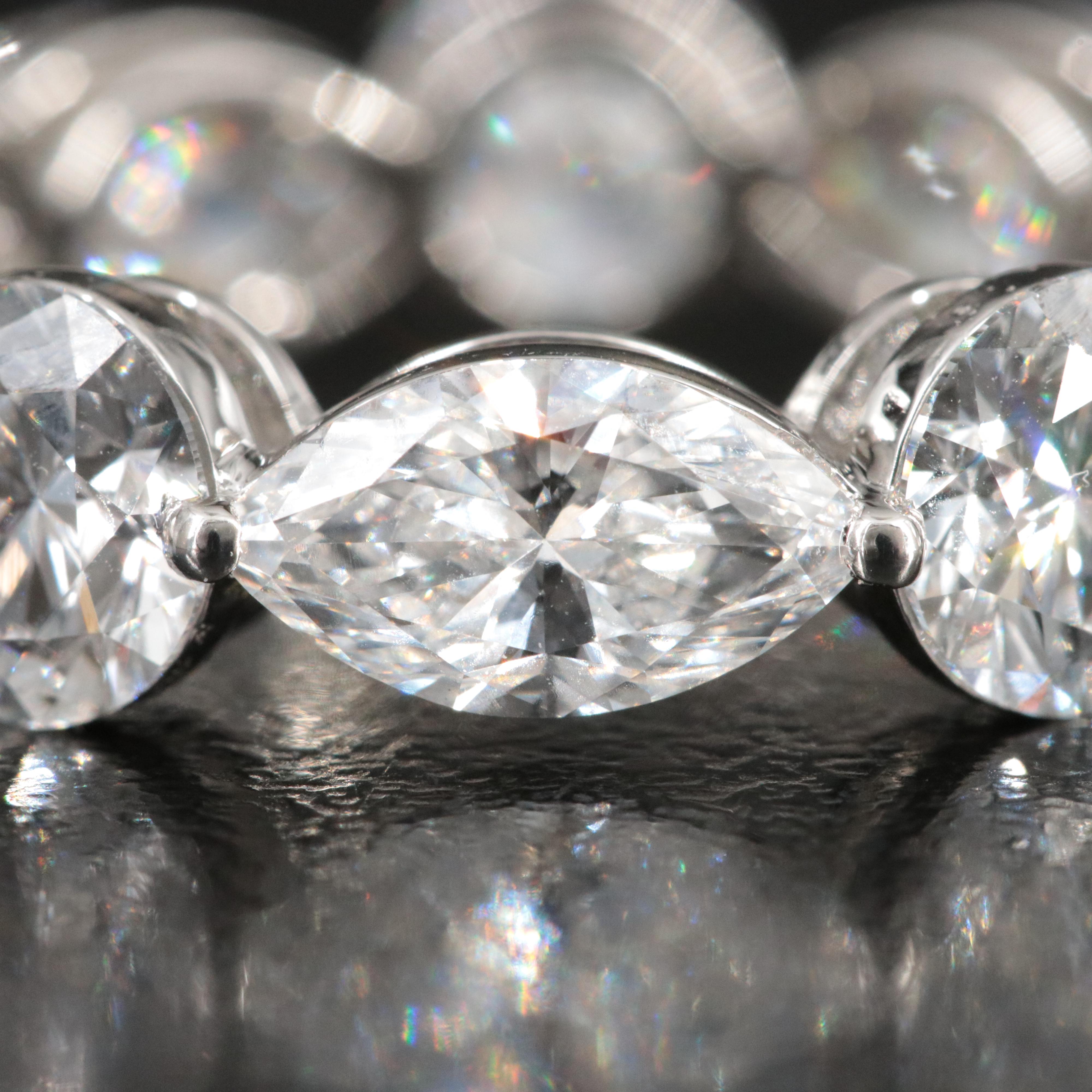 Platinum 7.60 CTW Lab Grown Diamond Eternity Band