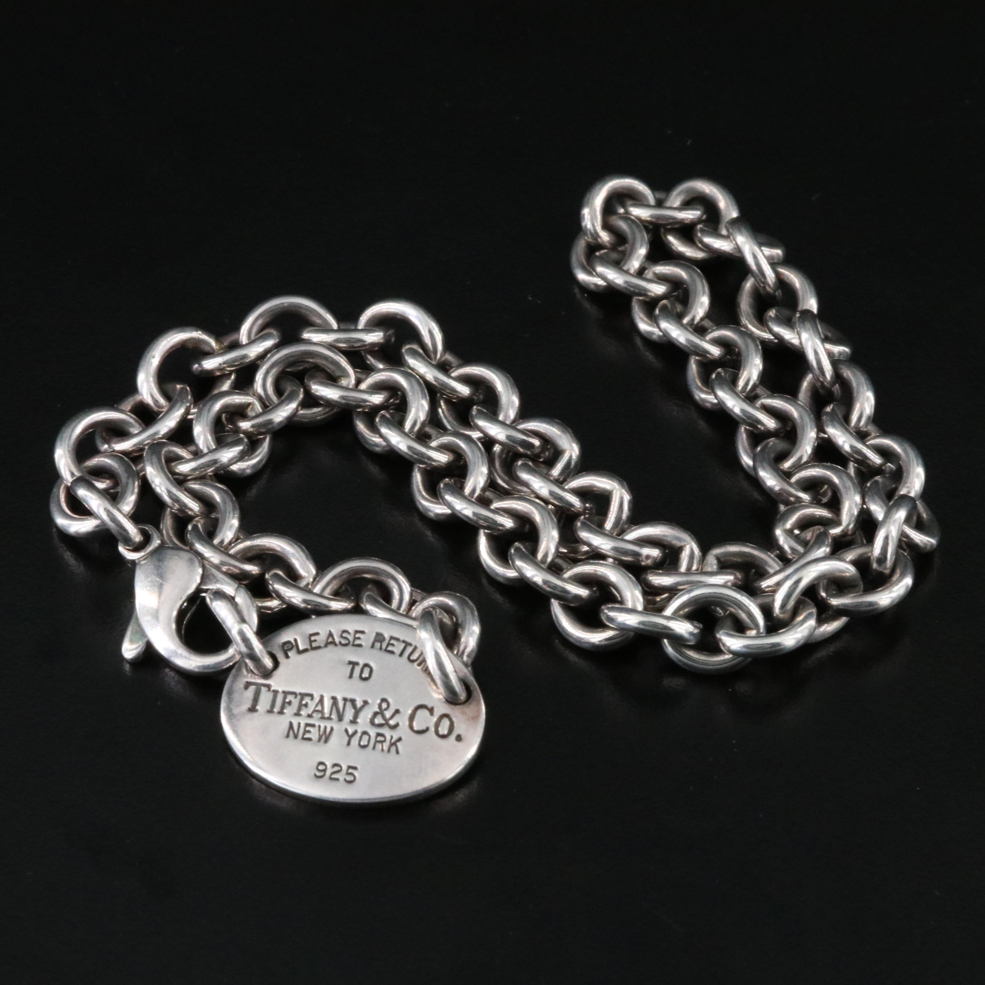 Tiffany & Co. Return to Tiffany Sterling Oval Tag Necklace