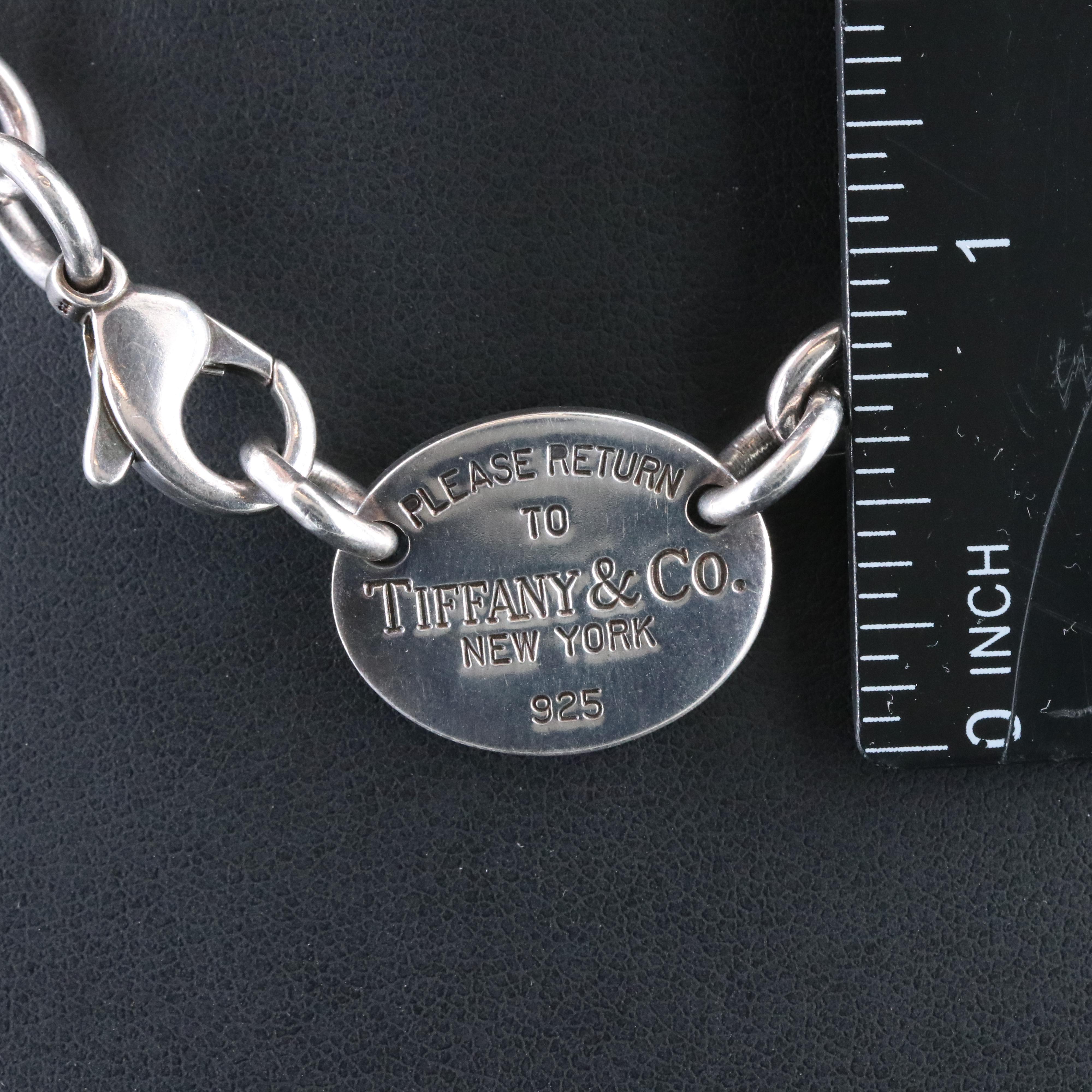 Tiffany & Co. Return to Tiffany Sterling Oval Tag Necklace