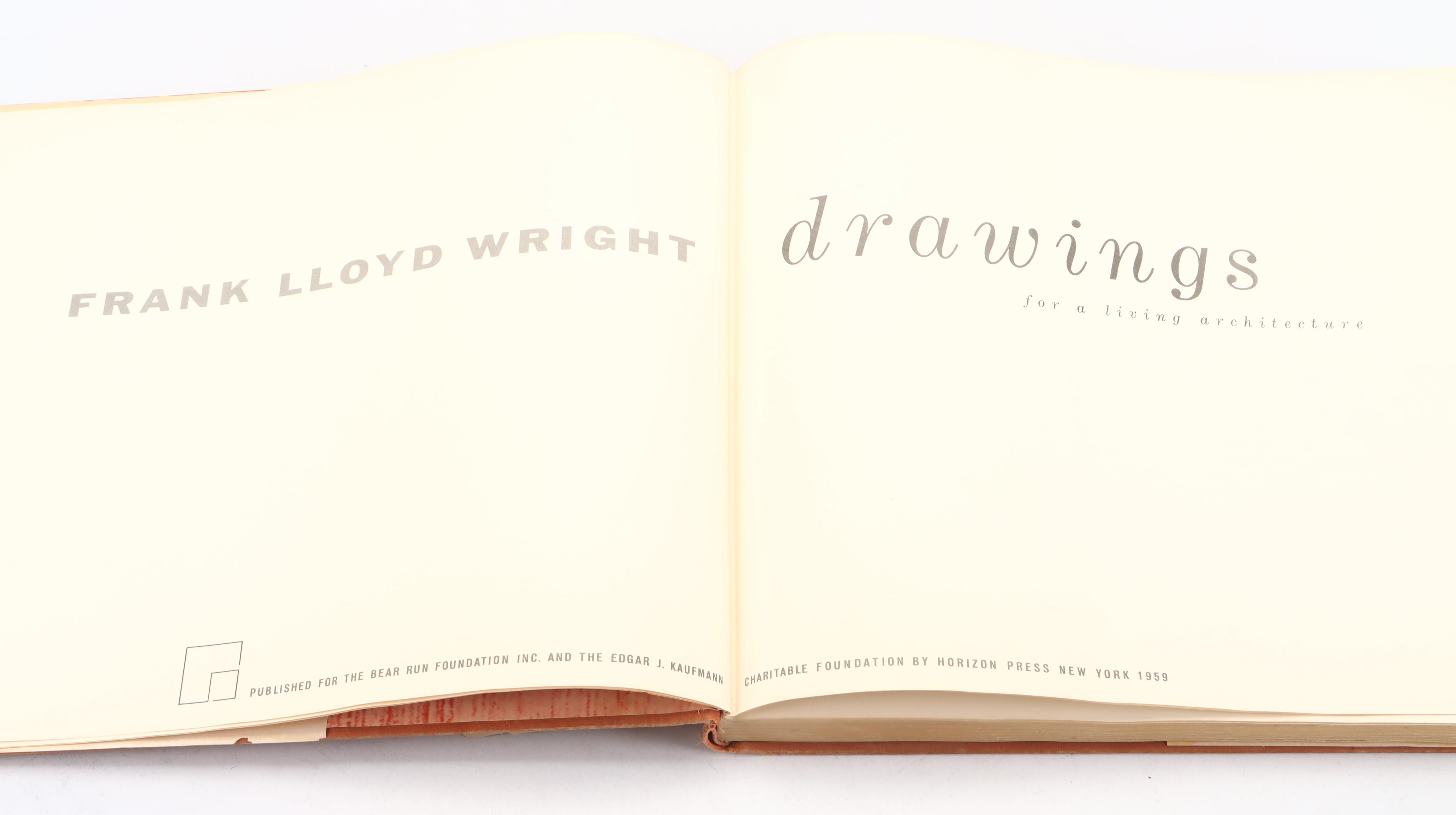 "Frank Lloyd Wright: Drawings for a Living Architecture" by Giuseppe Samonà