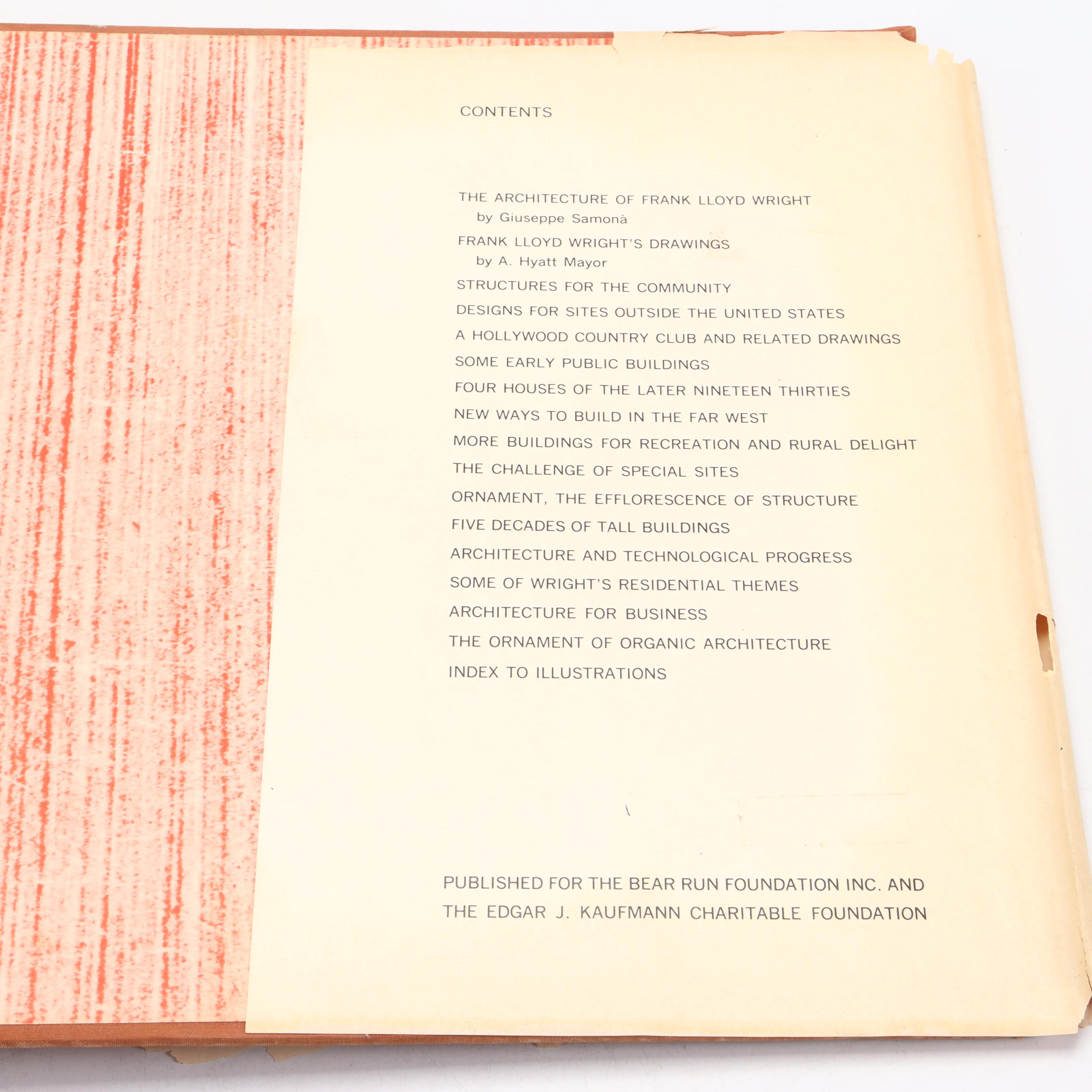 "Frank Lloyd Wright: Drawings for a Living Architecture" by Giuseppe Samonà