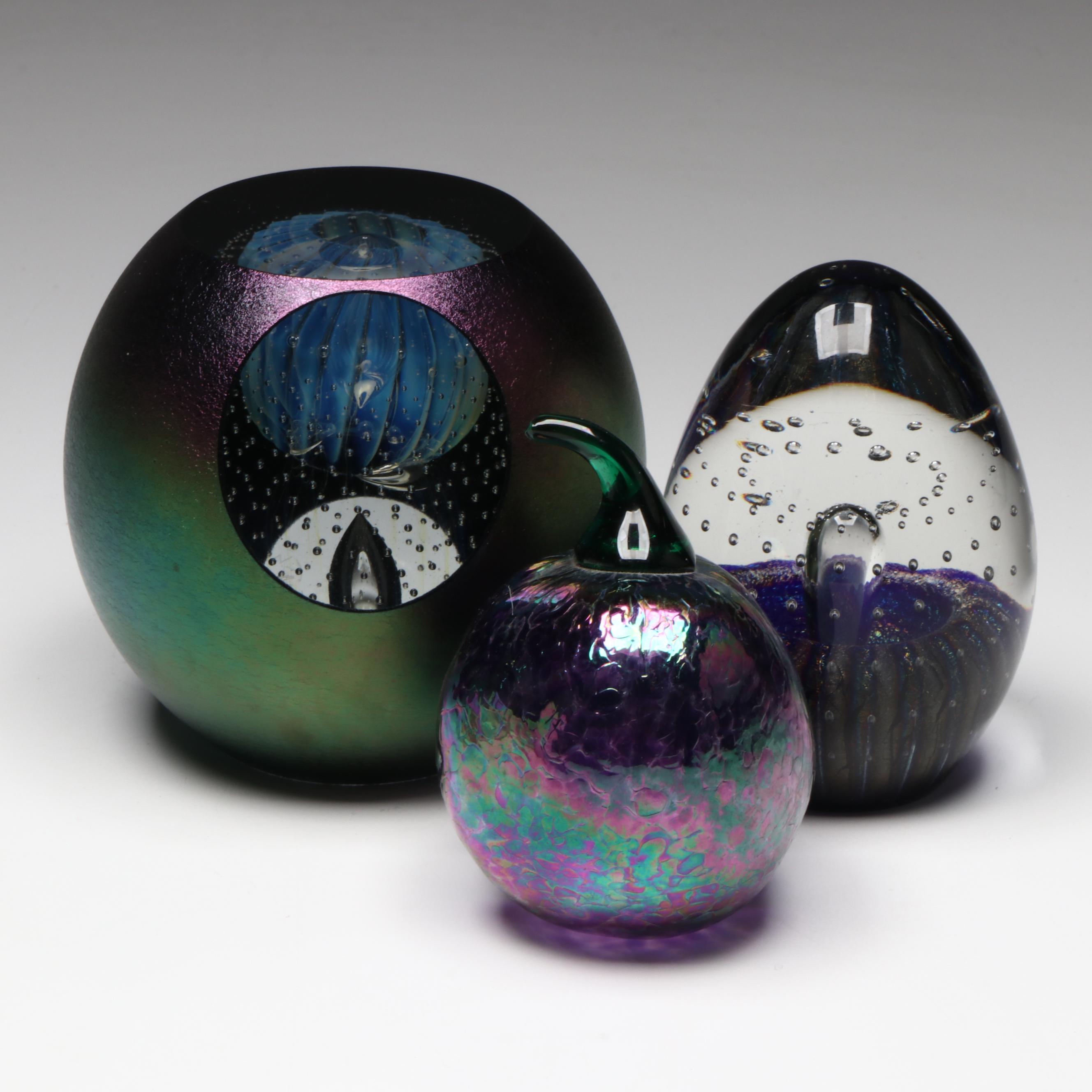 Robert Eickholt and Other Art Glass Paperweights
