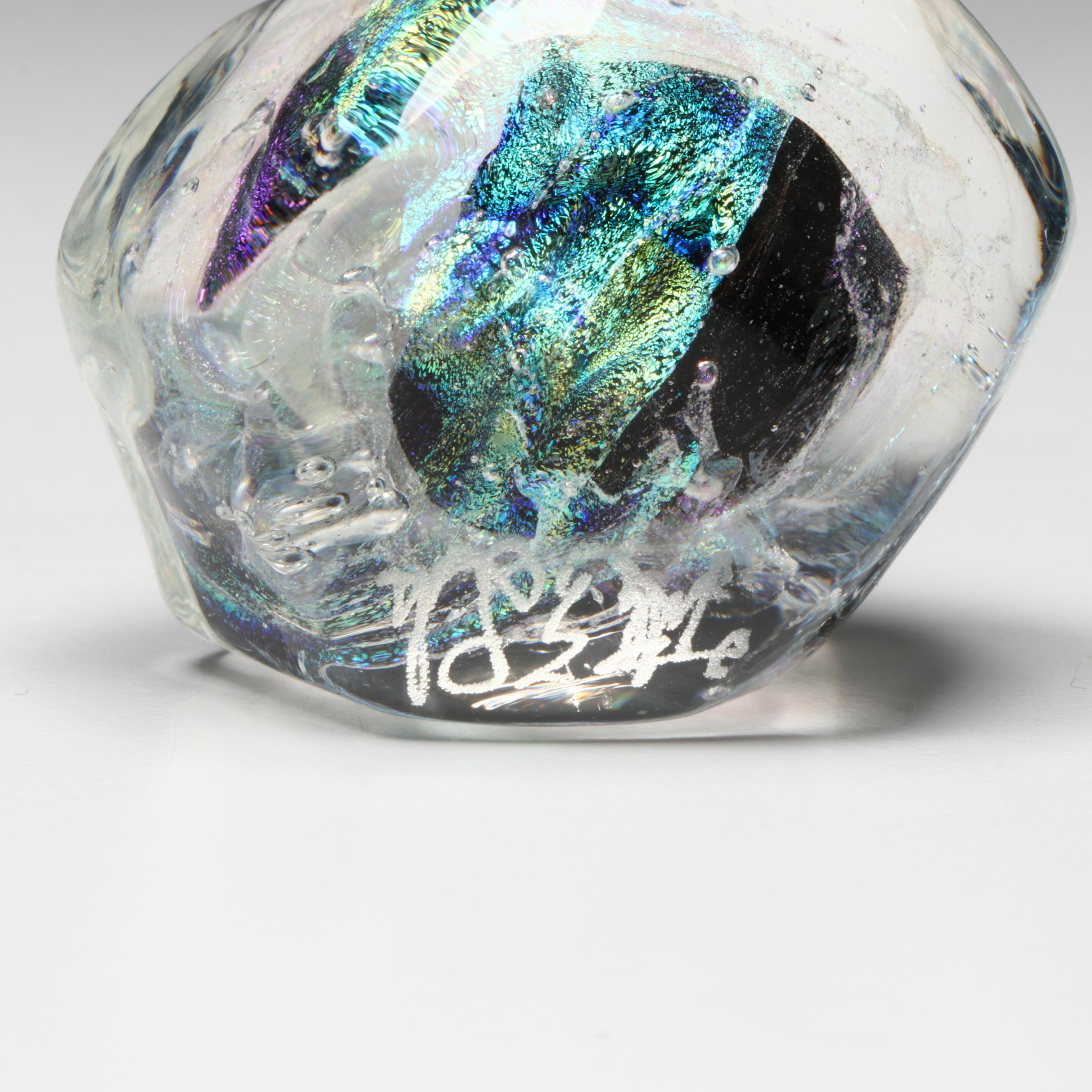 Robert Eickholt and Other Dichroic Art Glass Paperweights