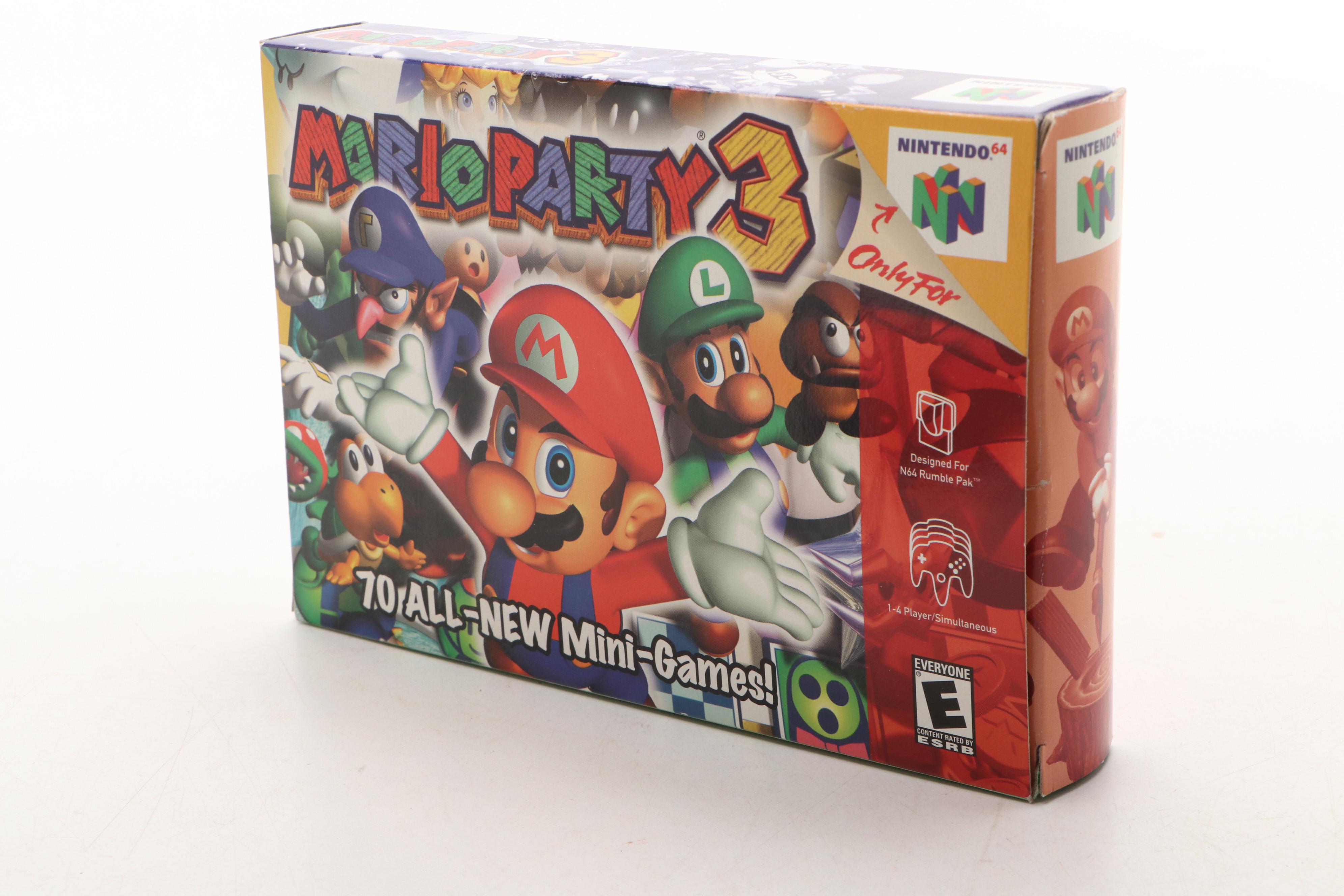 Nintendo 64 Mario Games Collection with Mario Party 3 Box