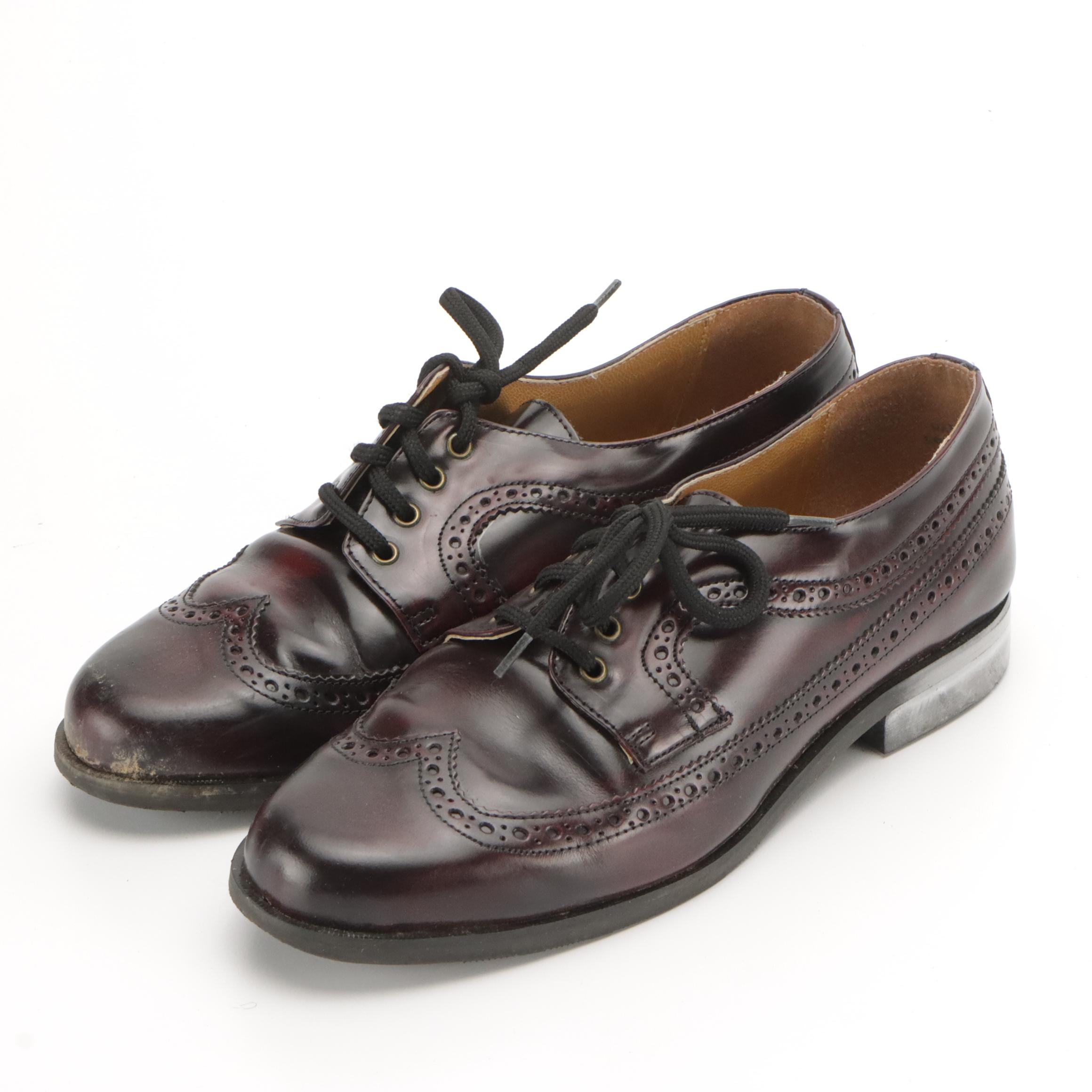 Boy's Scott David Wall Street Wingtip Brogue Leather Dress Shoes with Boxes