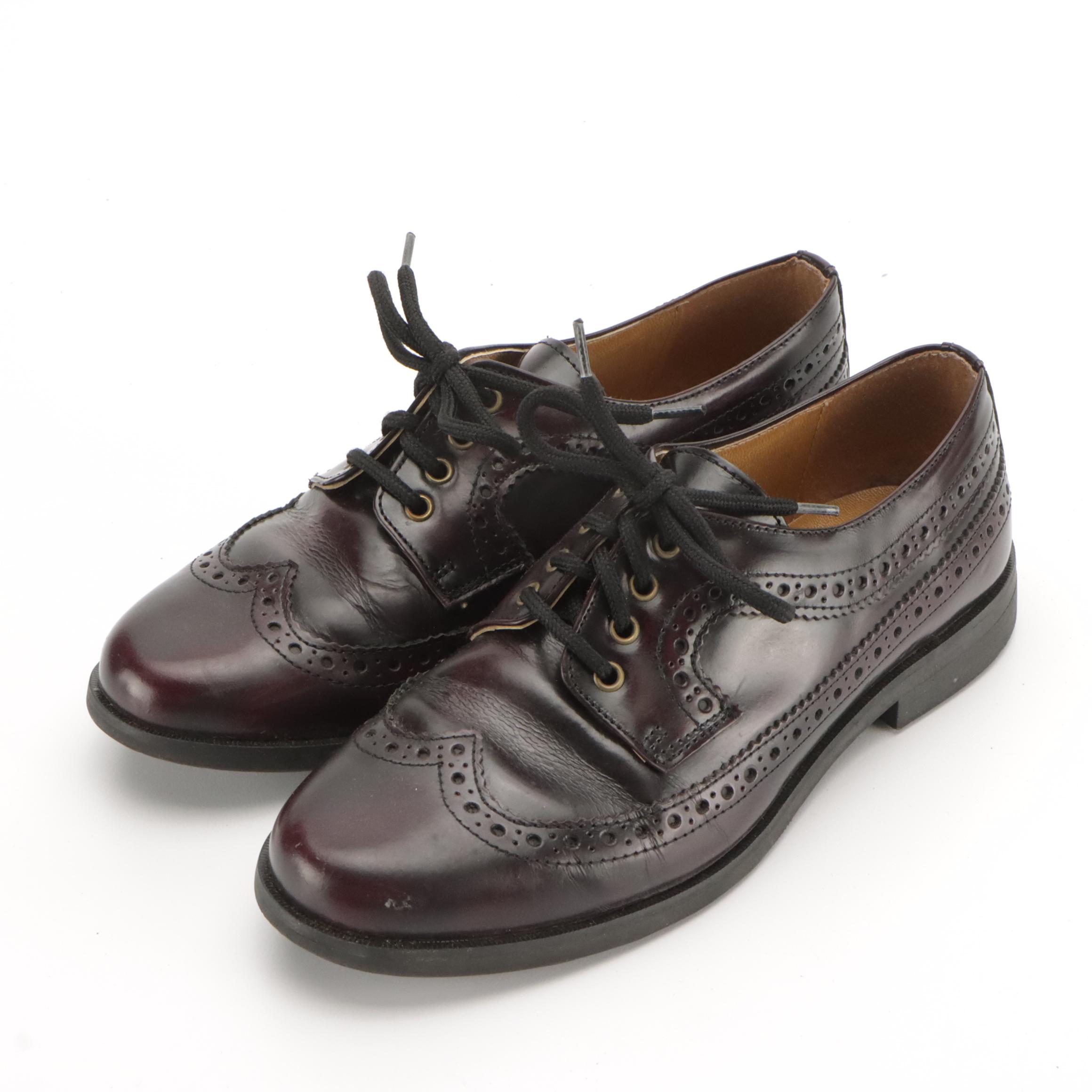 Boy's Scott David Wall Street Wingtip Brogue Leather Dress Shoes with Boxes