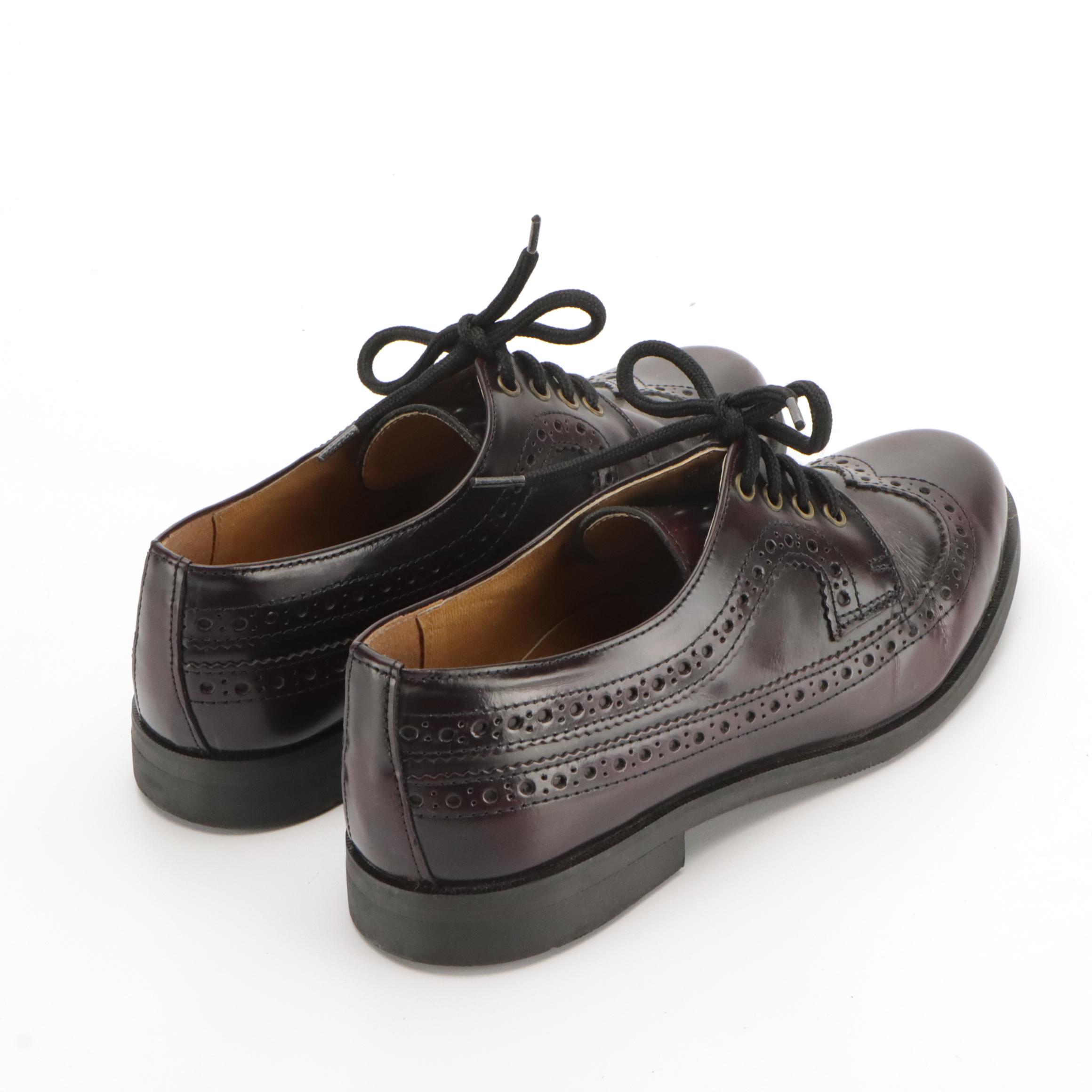 Boy's Scott David Wall Street Wingtip Brogue Leather Dress Shoes with Boxes