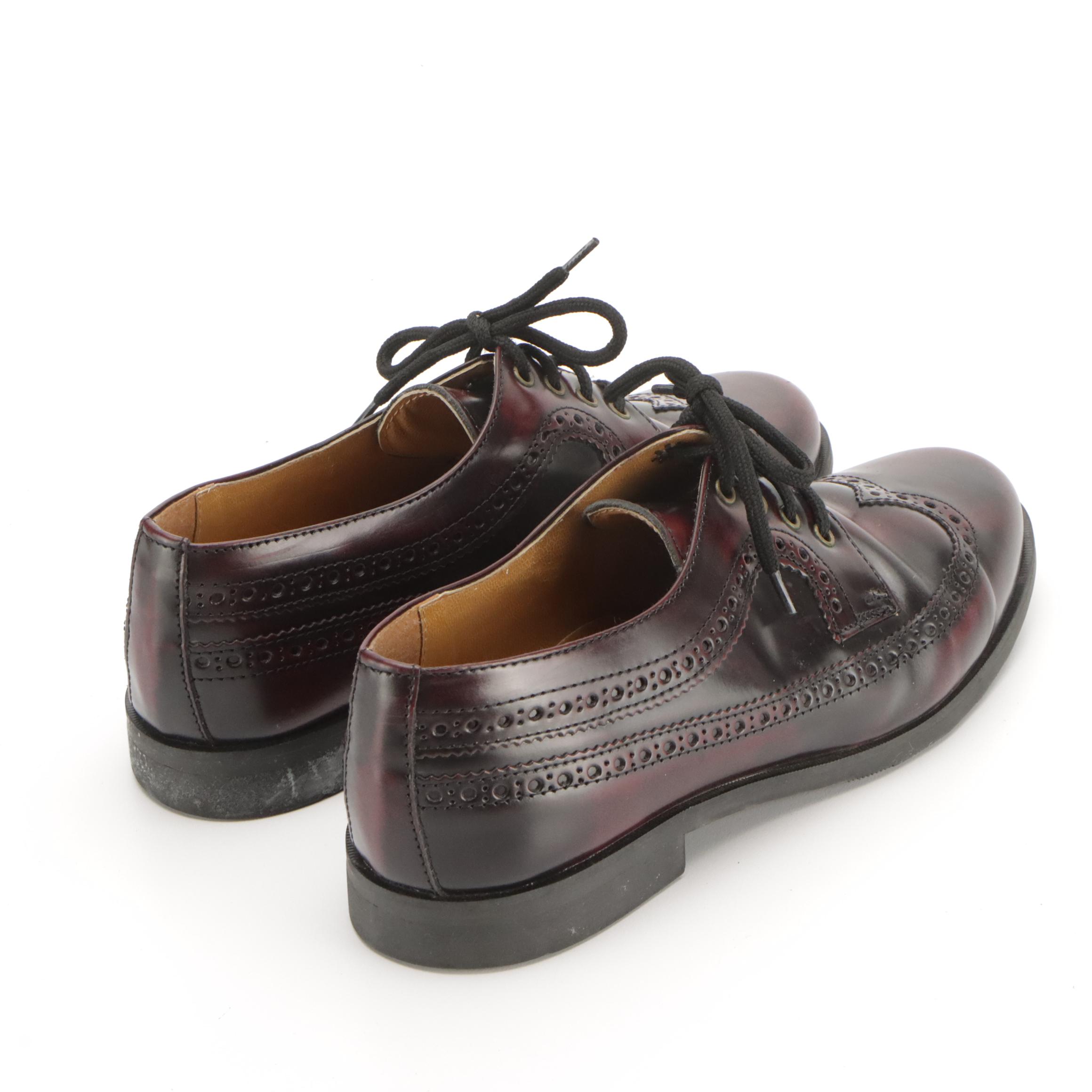 Boy's Scott David Wall Street Wingtip Brogue Leather Dress Shoes with Boxes