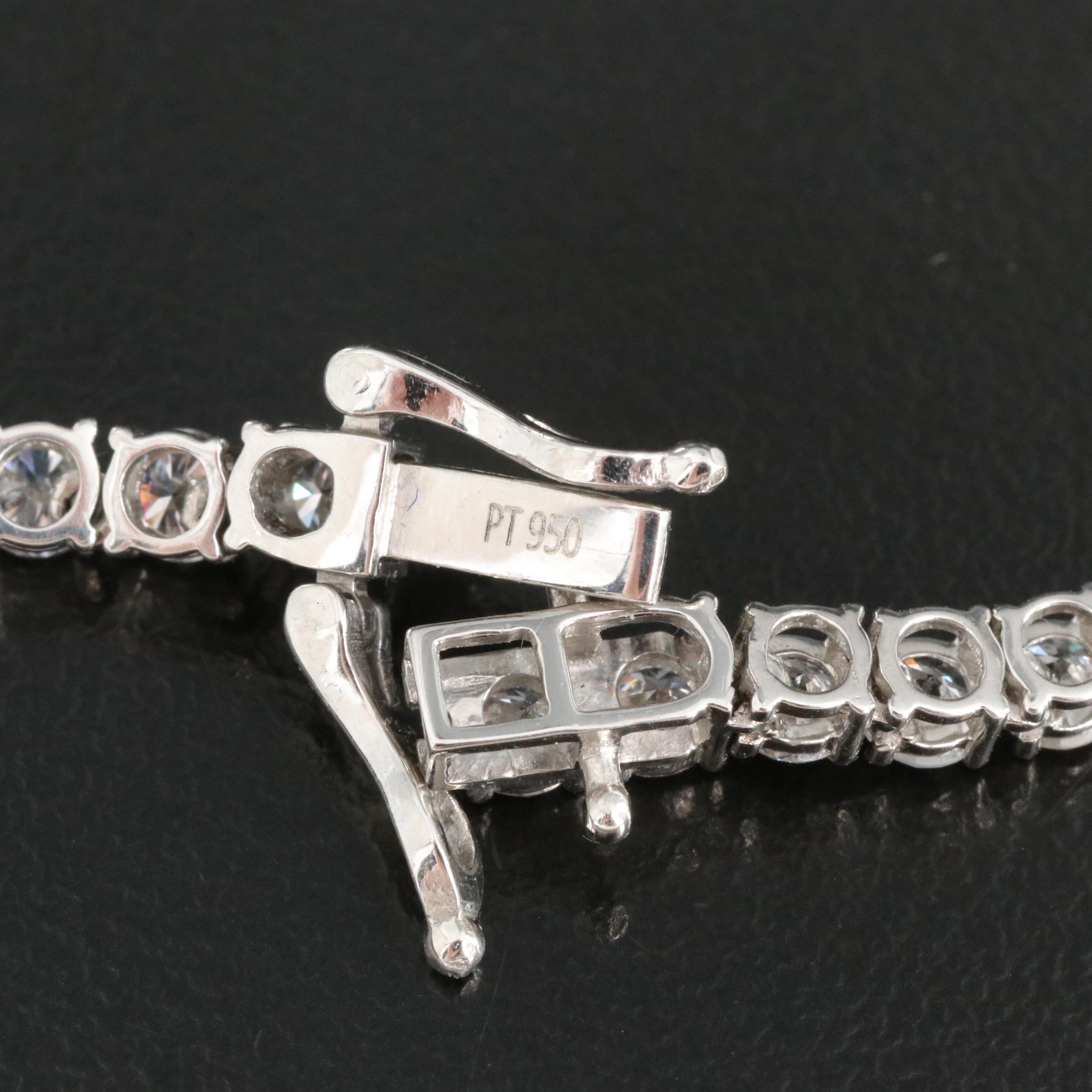 Platinum 21.13 CTW Lab Grown Diamond Riviera Necklace