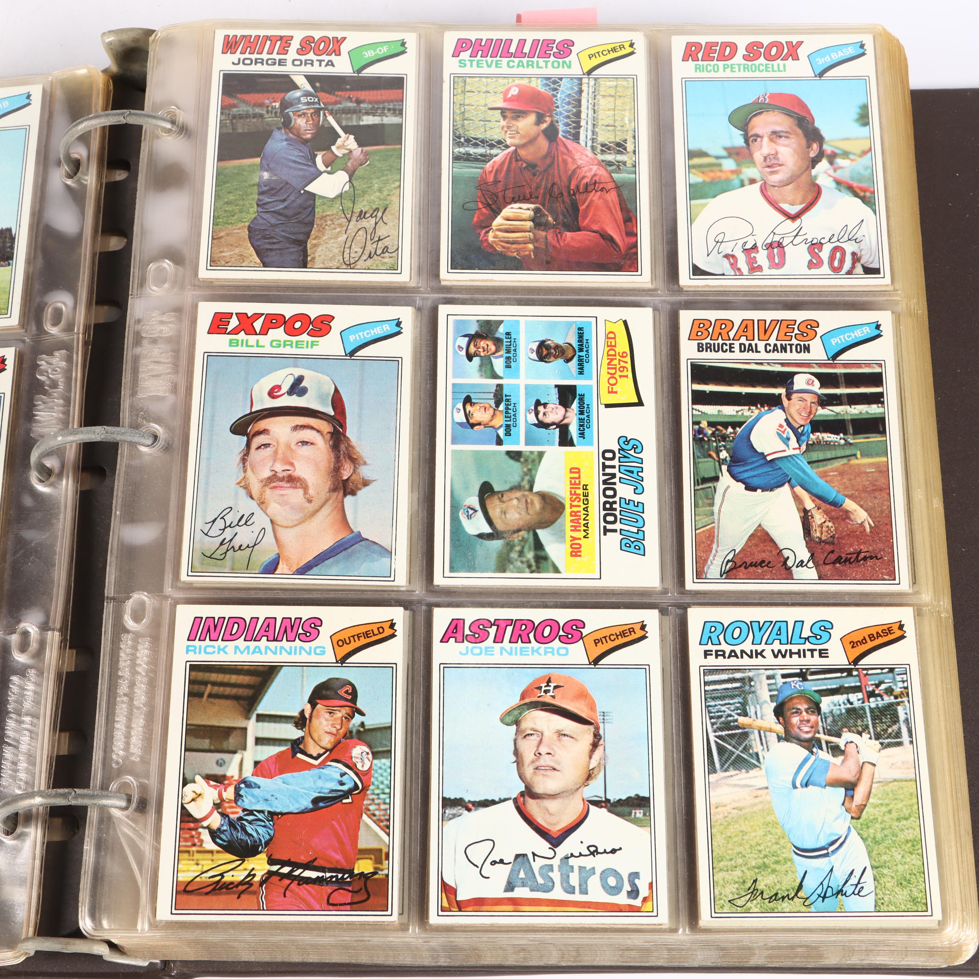 1977 Topps Baseball Card Set Featuring Andre Dawson and Dale Murphy Rookies