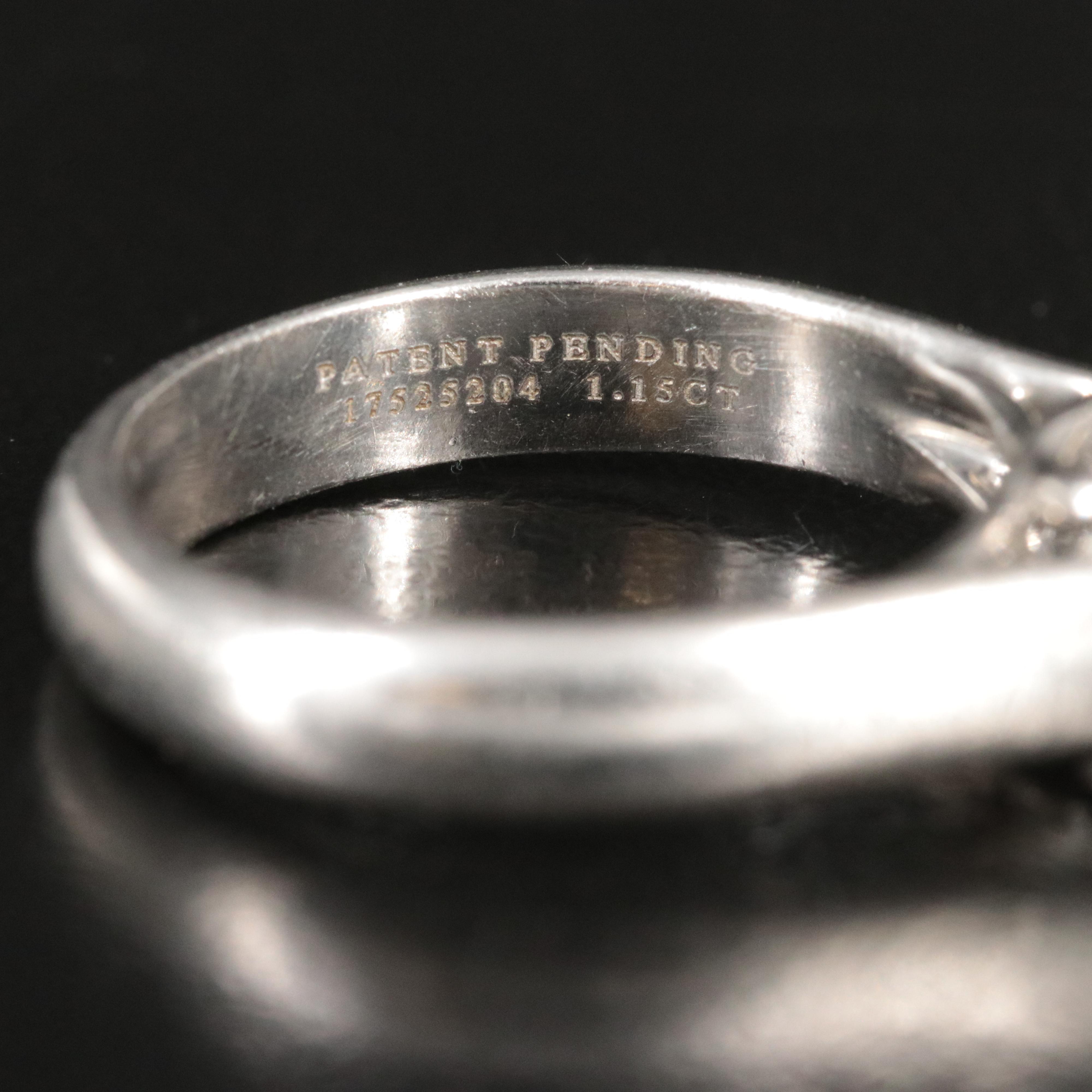 Tiffany & Co. Lucida Platinum 1.15 CT Diamond Bezel Set Ring