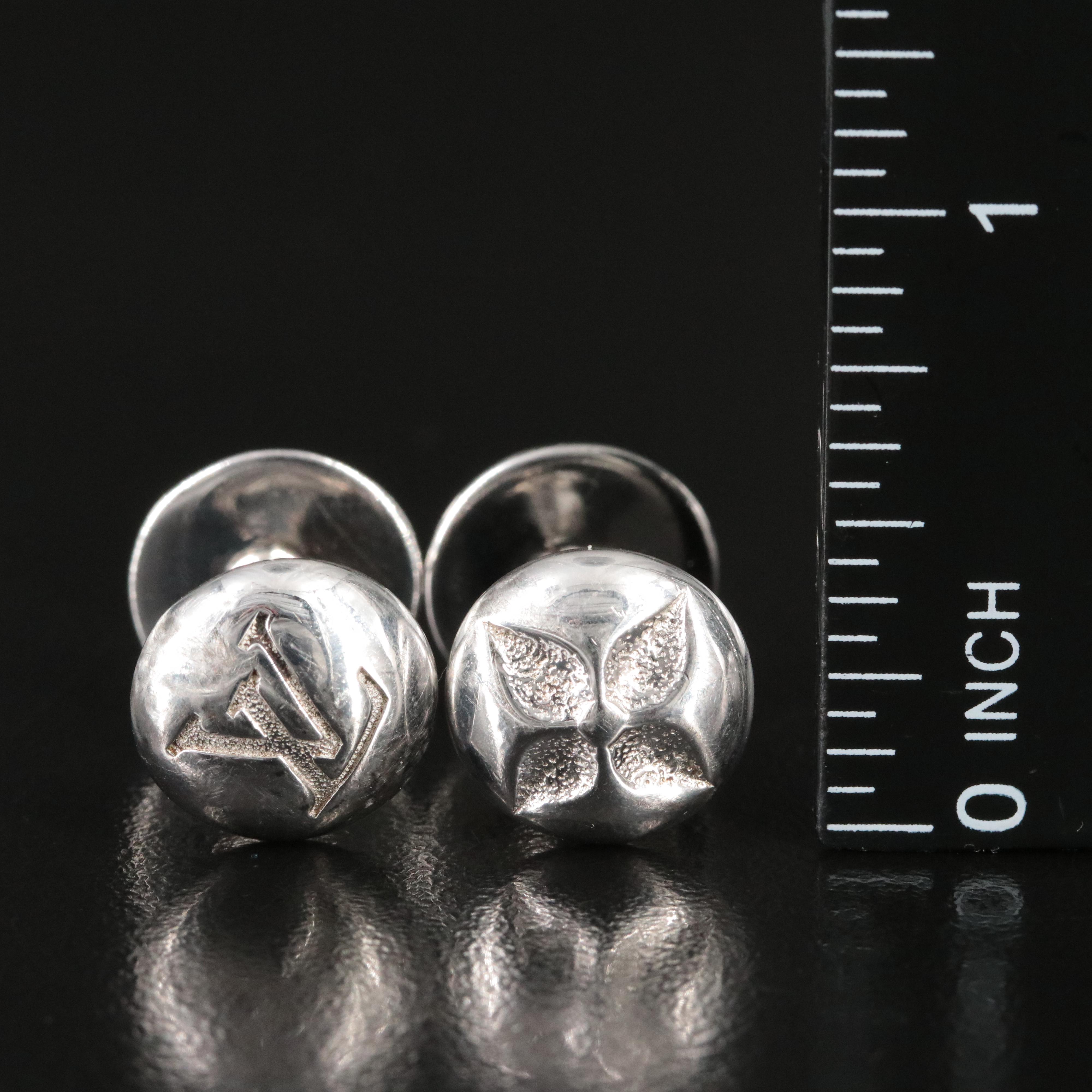 Louis Vuitton Sterling  Monogram Cufflinks