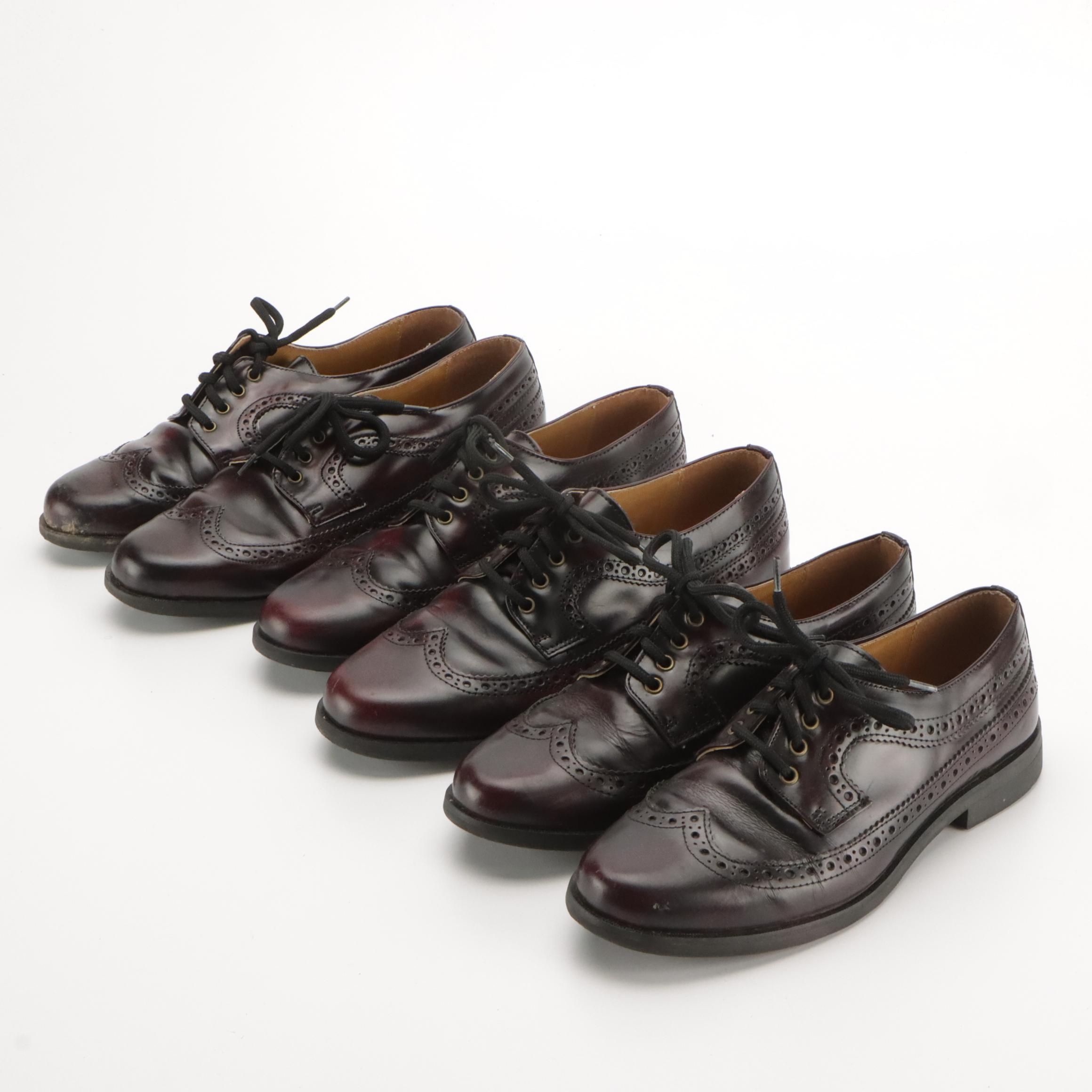 Boy's Scott David Wall Street Wingtip Brogue Leather Dress Shoes with Boxes