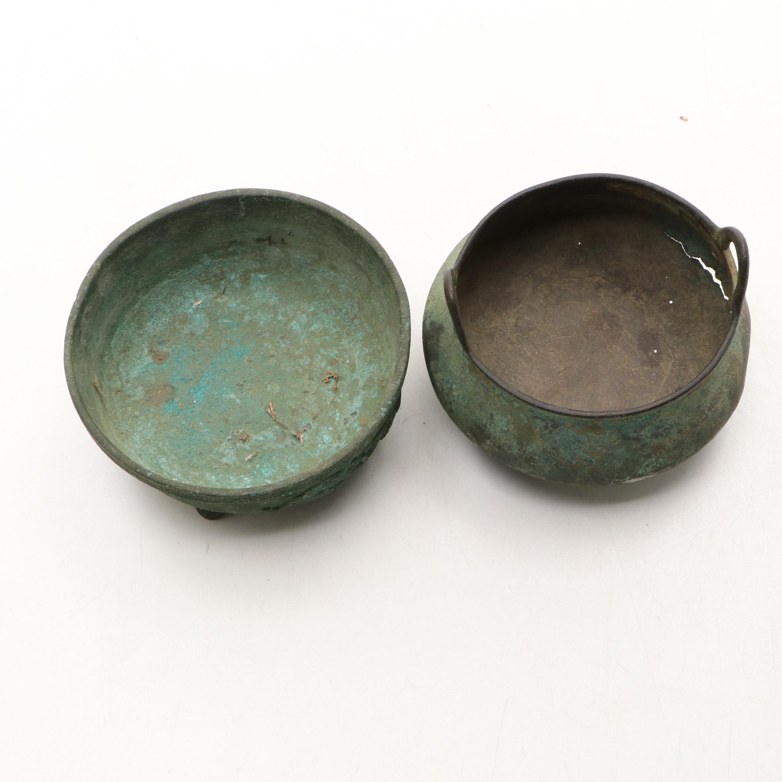 Chinese Bronze Archaic Censers and Vase