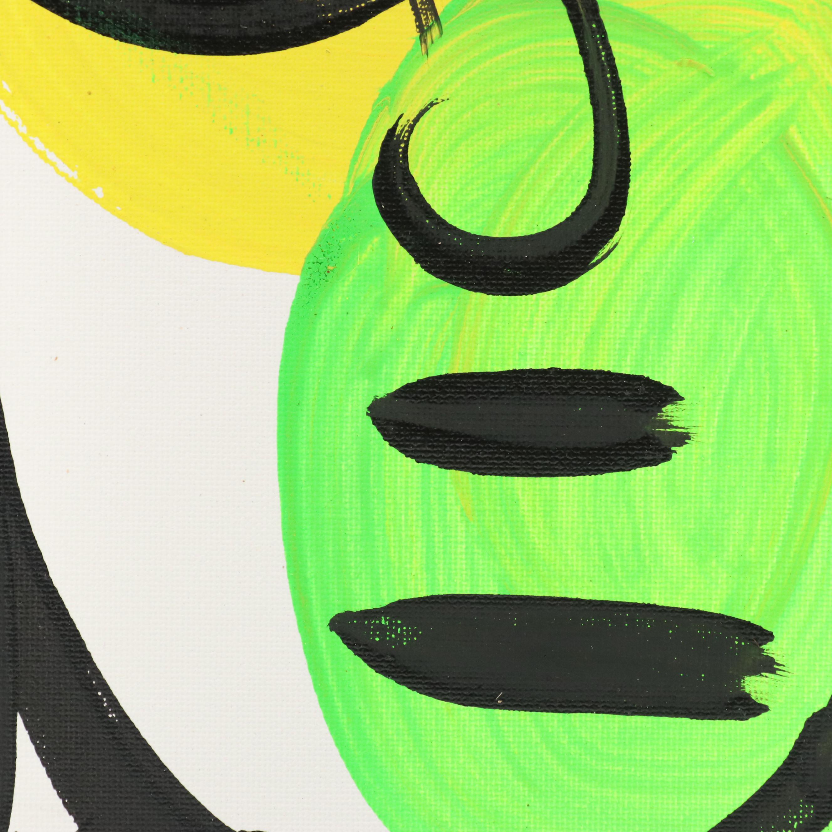 Peter Kiel Abstract Acrylic Portrait Painting, 21st Century