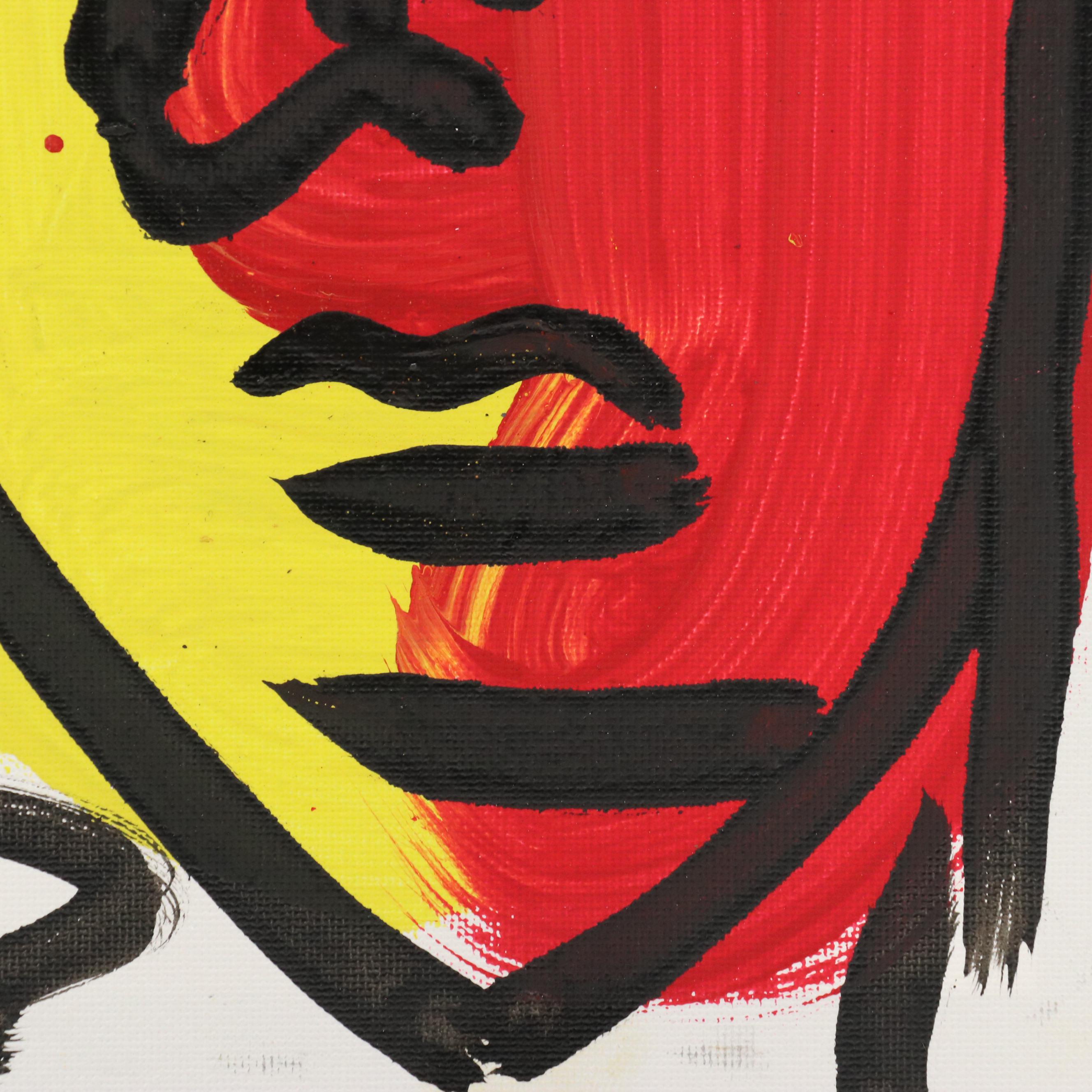 Peter Kiel Abstract Acrylic Portrait Painting, 21st Century