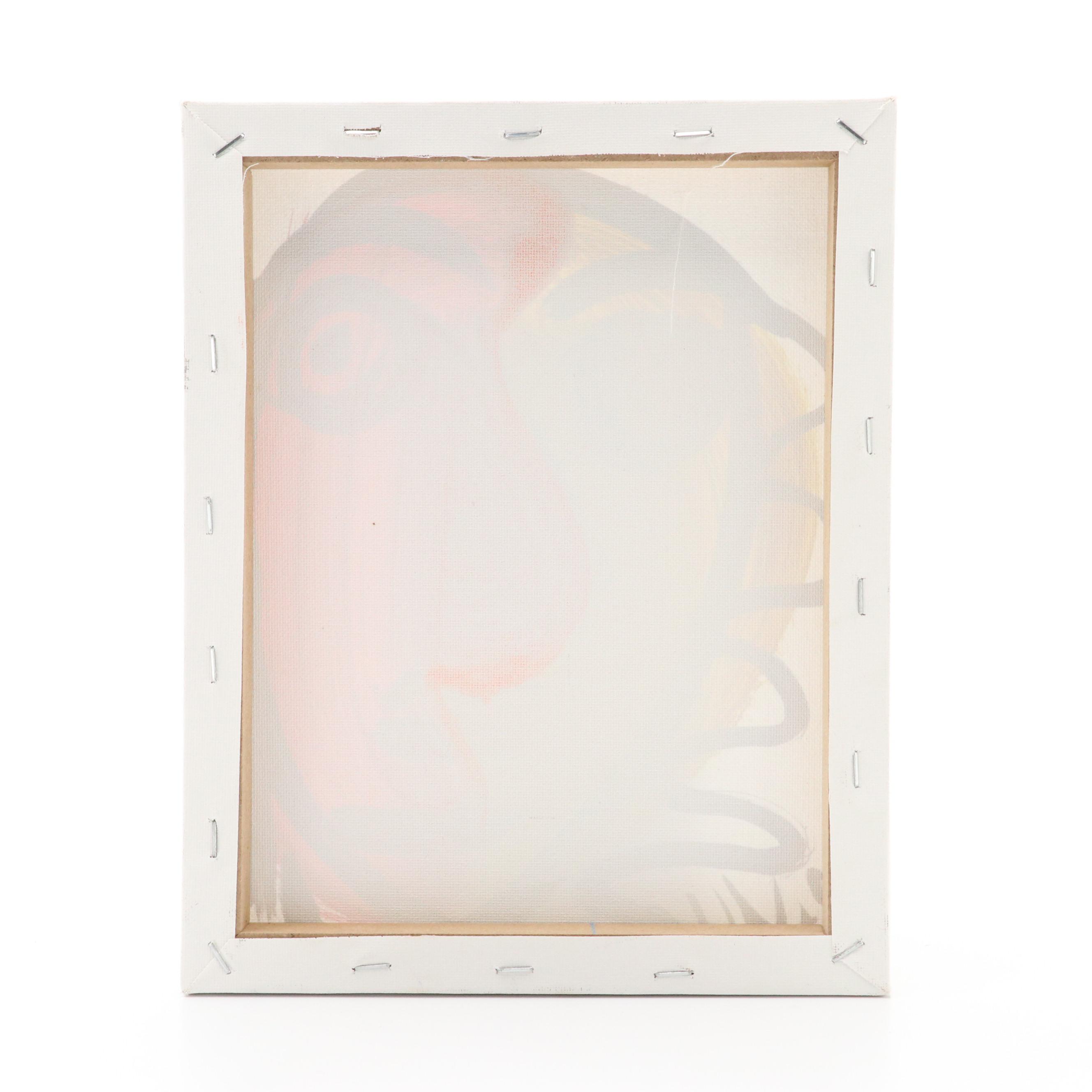 Peter Kiel Abstract Acrylic Portrait Painting, 21st Century