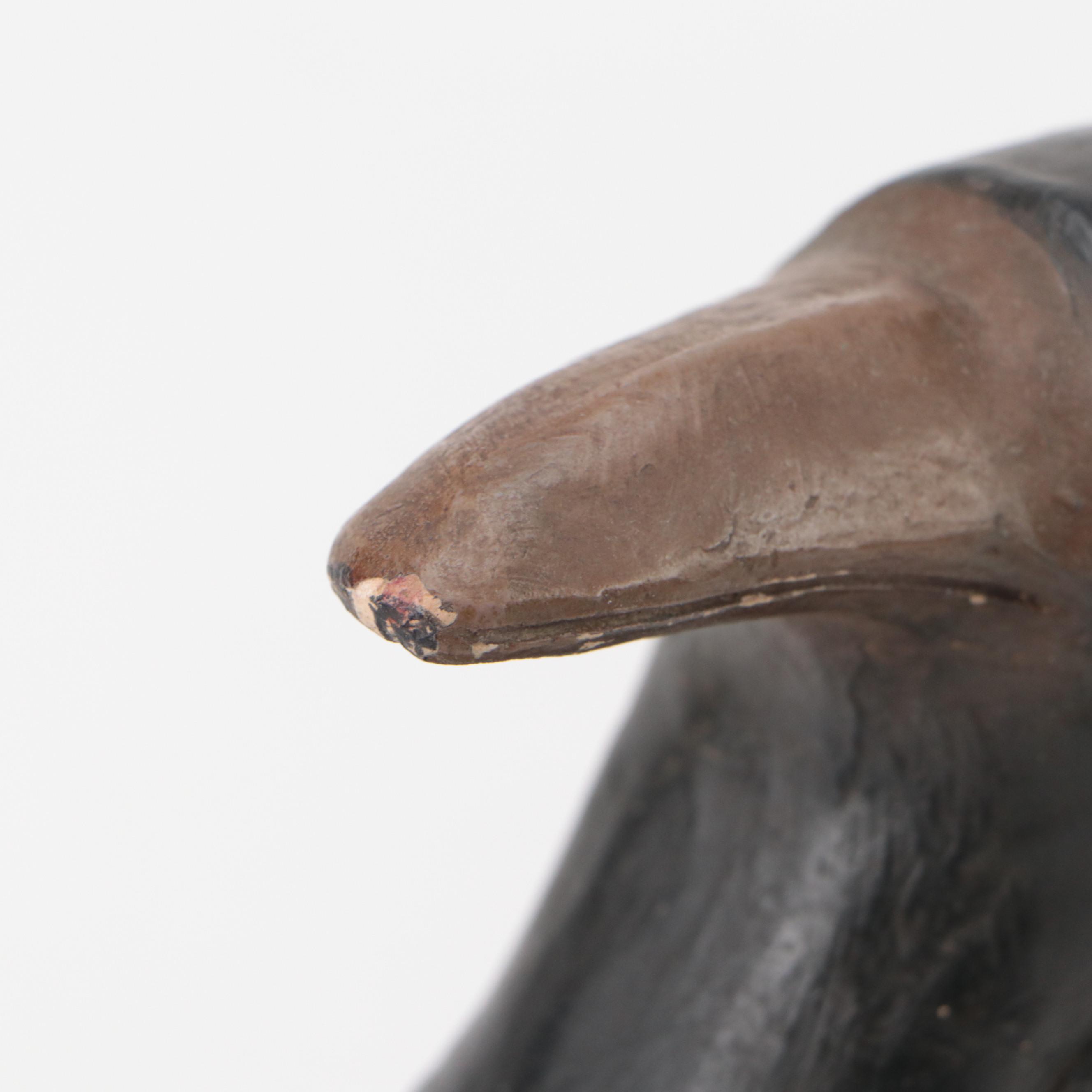 Canadian Artist Signed Carved Wood & Painted Loon Decoy Figure