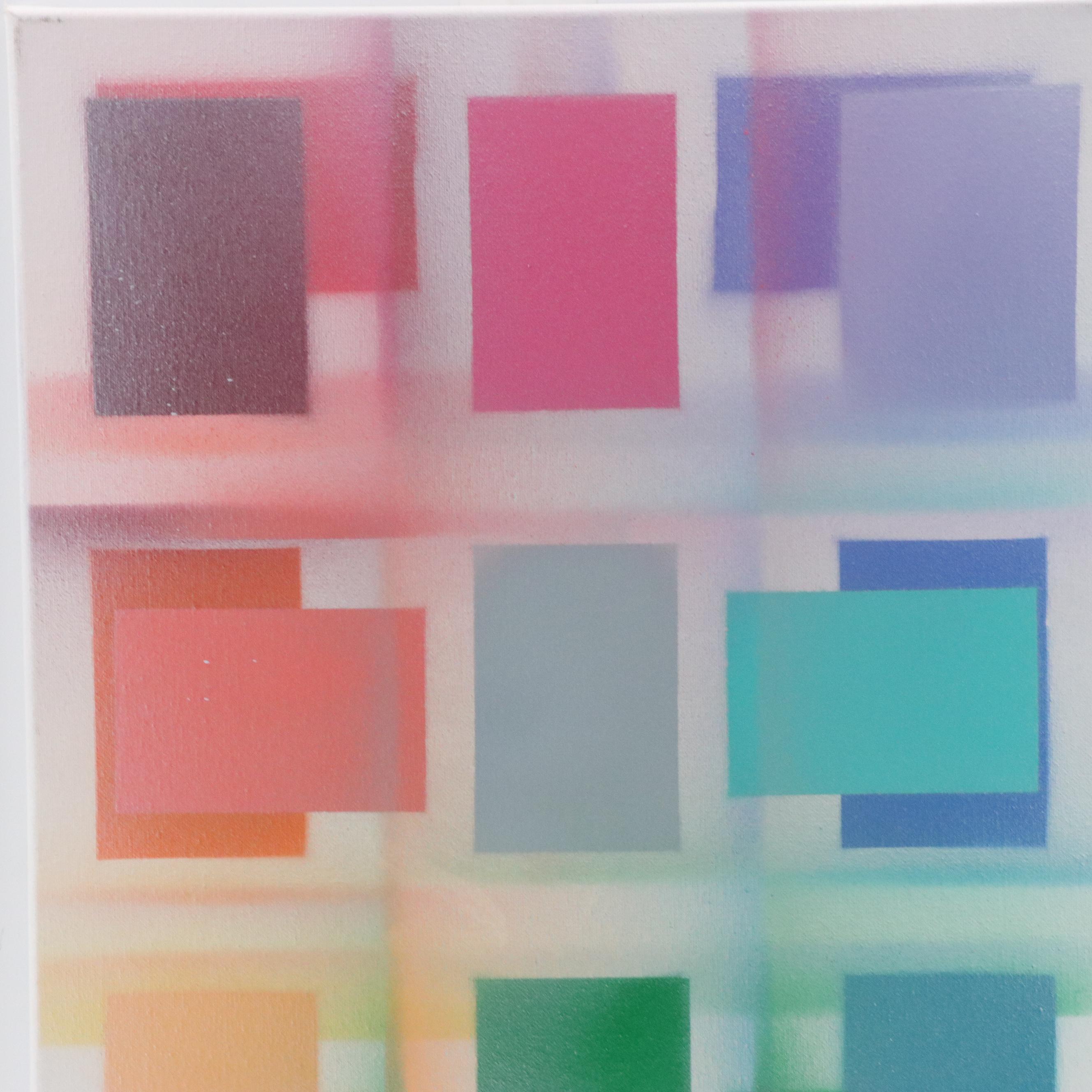 Jason Michael Durham Abstract Geometric Spray Painting "Pulse,"  2024