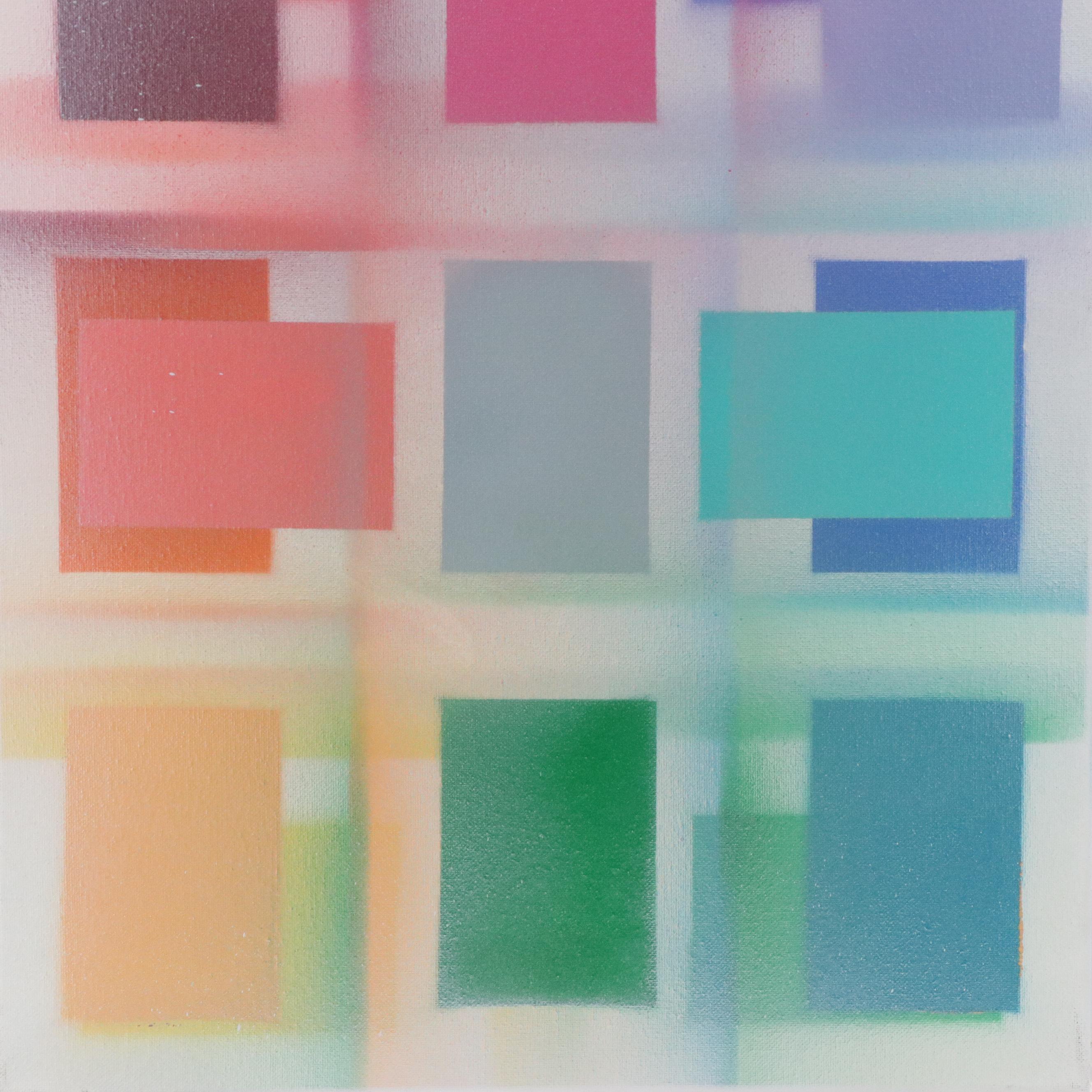 Jason Michael Durham Abstract Geometric Spray Painting "Pulse,"  2024