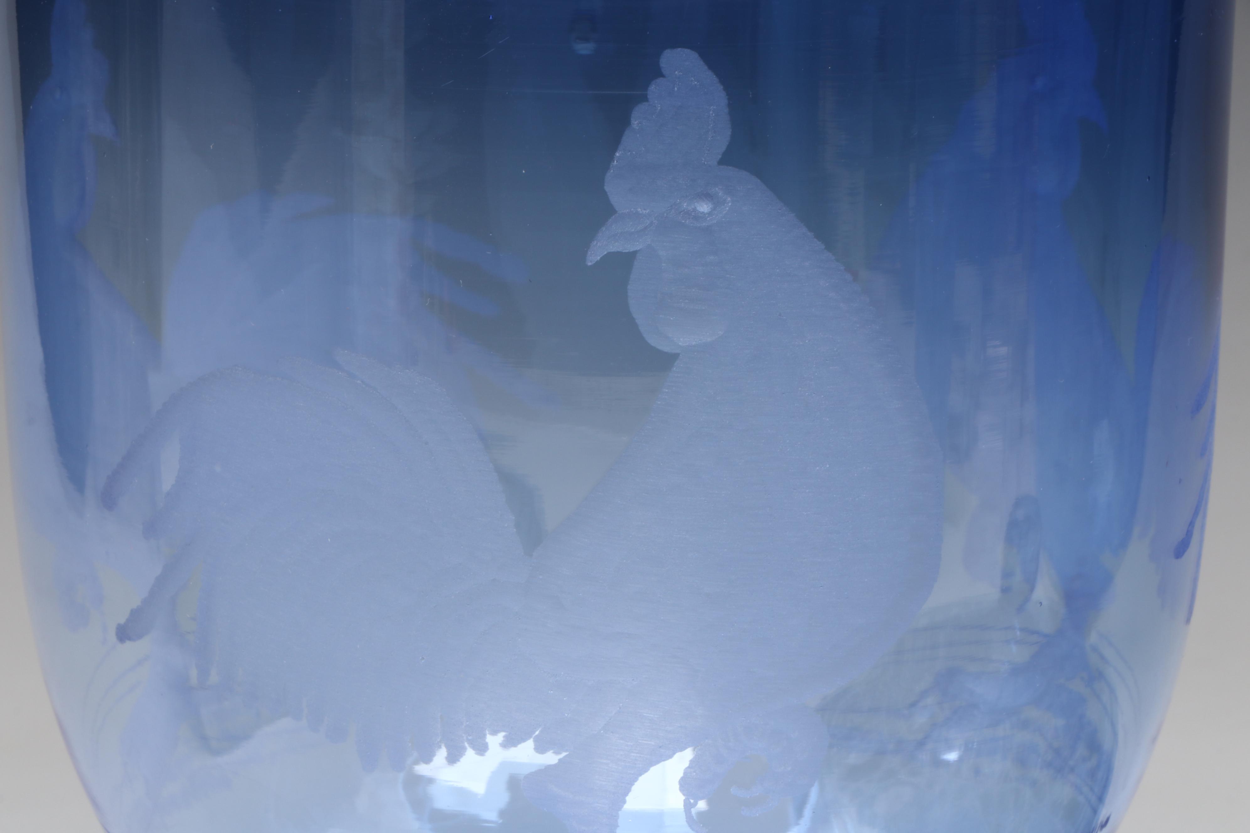 Source Perrier Etched Glass Hurricane Vases with Shirley Temple and Other Décor