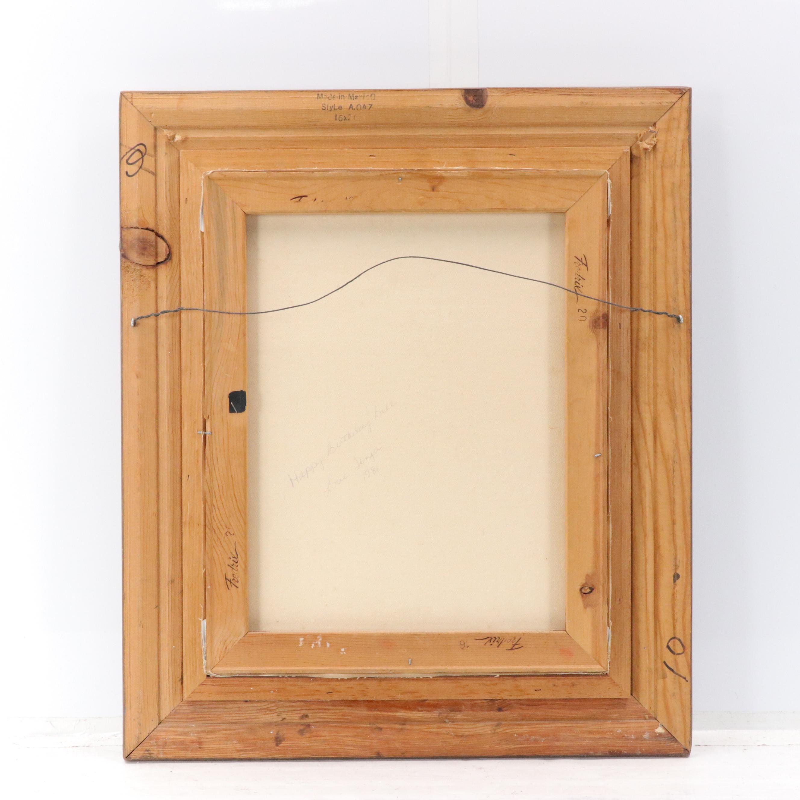 Oil Figure Painting of Female Nude at Window, 1984