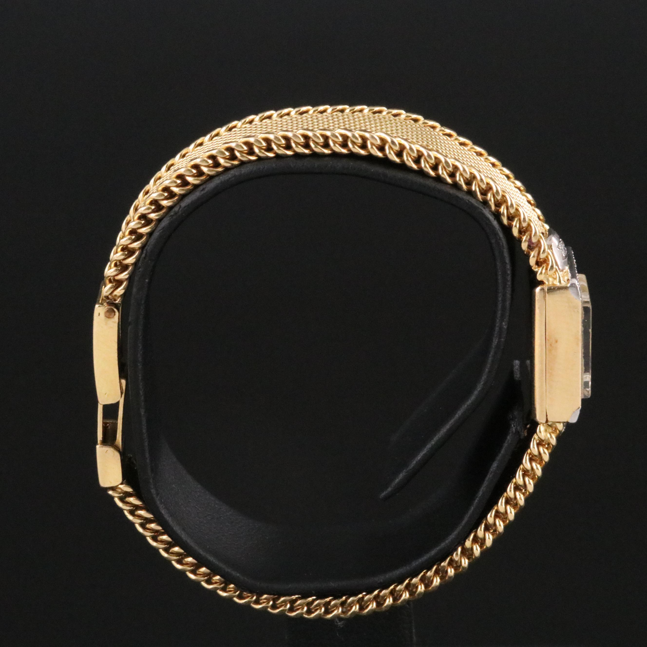 Vintage Rolex 18K Precision Diamond Stem Wind Watch