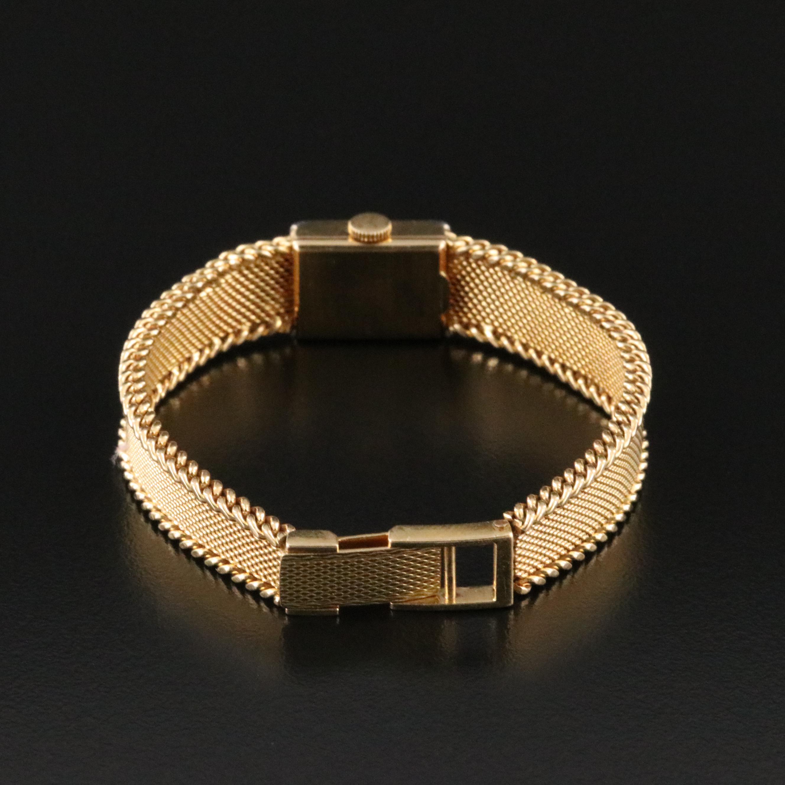 Vintage Rolex 18K Precision Diamond Stem Wind Watch