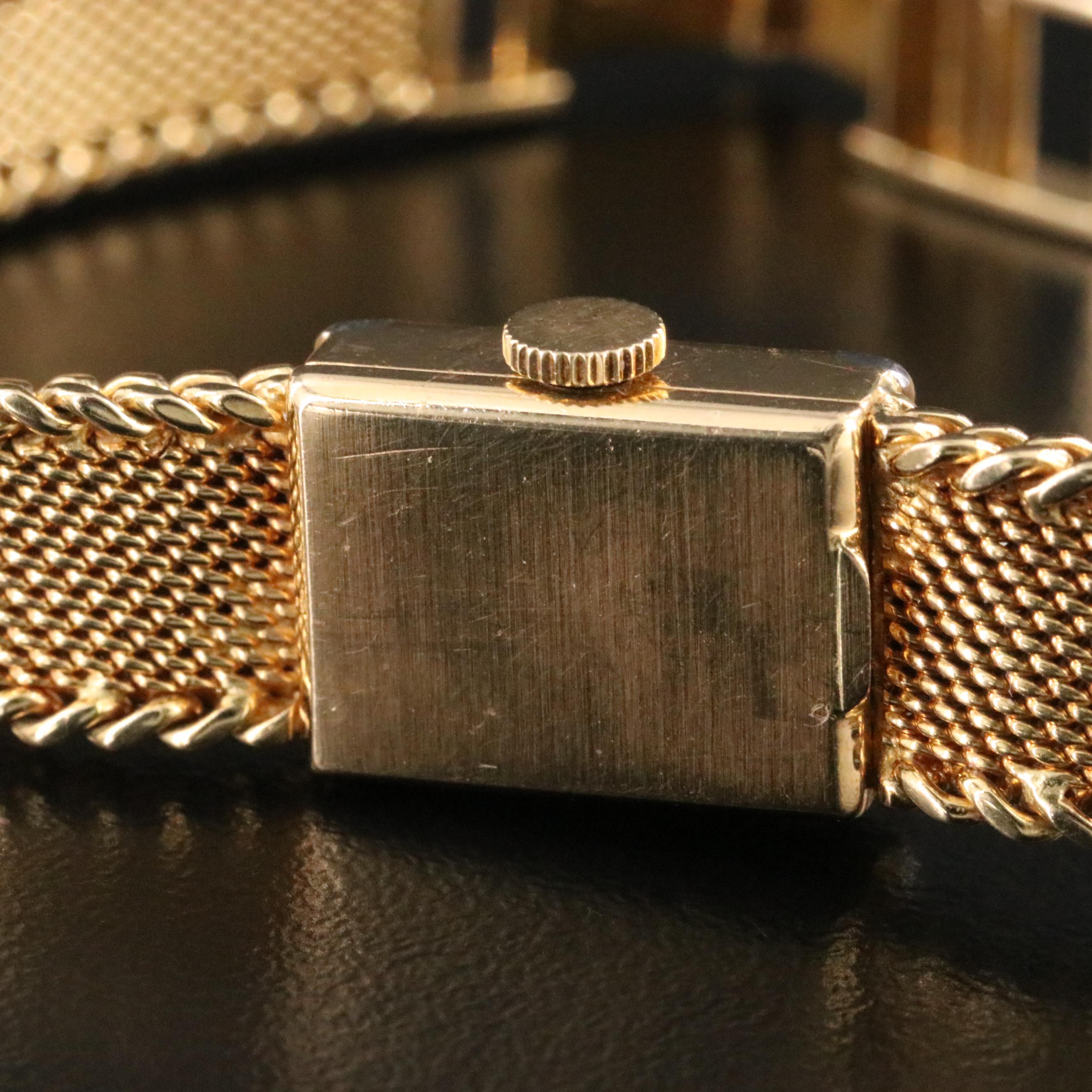 Vintage Rolex 18K Precision Diamond Stem Wind Watch