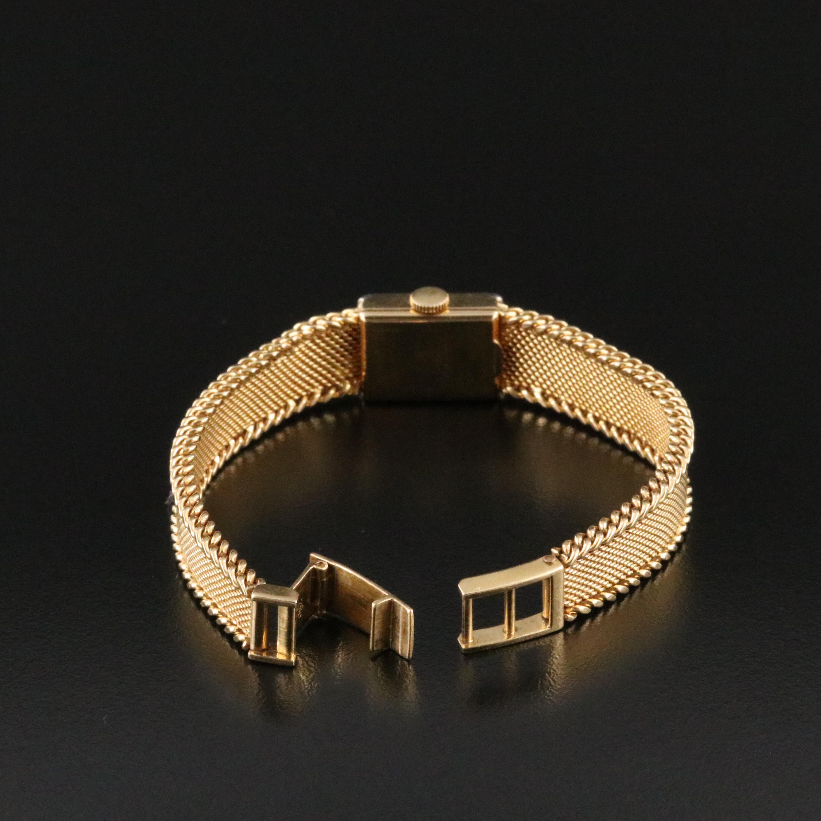 Vintage Rolex 18K Precision Diamond Stem Wind Watch