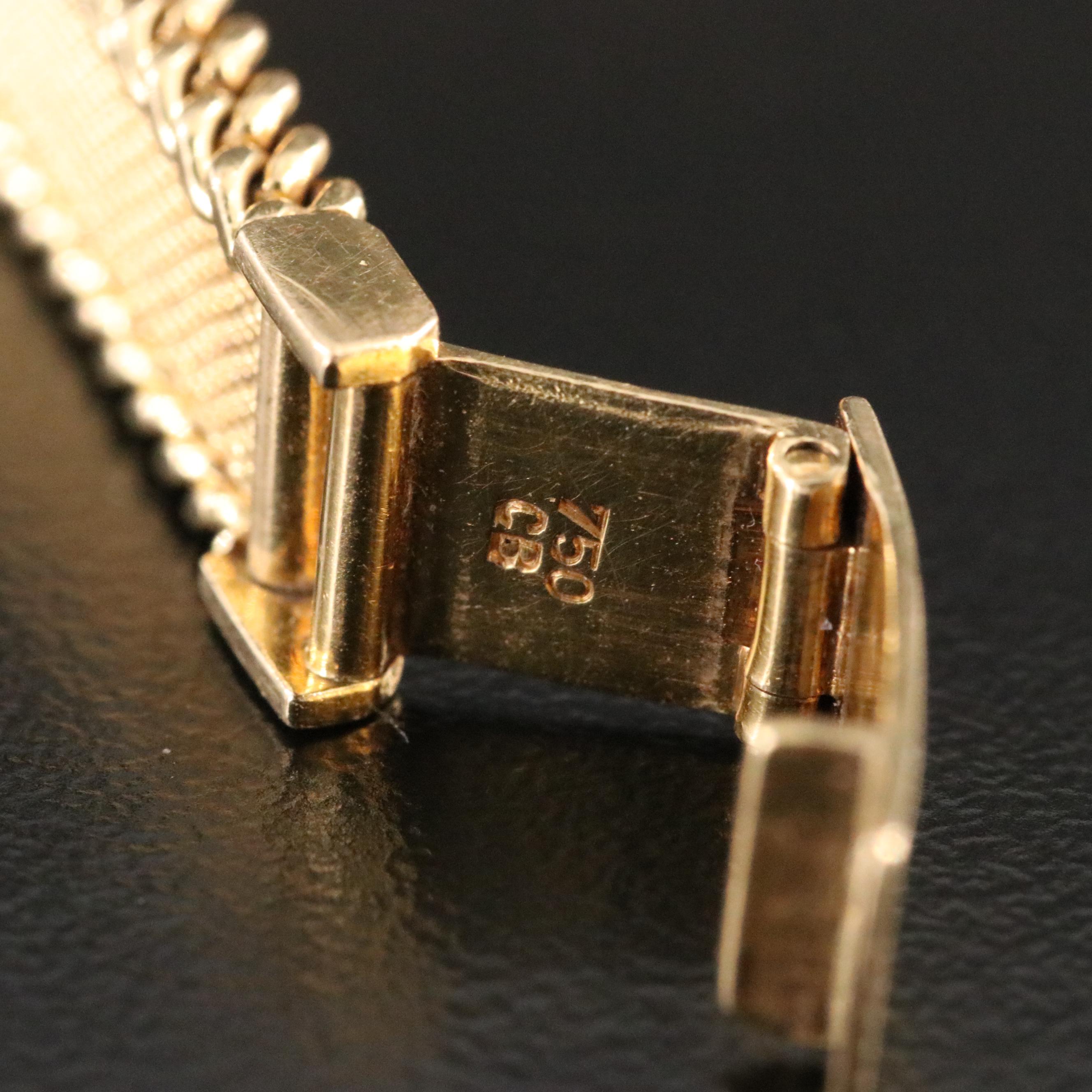 Vintage Rolex 18K Precision Diamond Stem Wind Watch