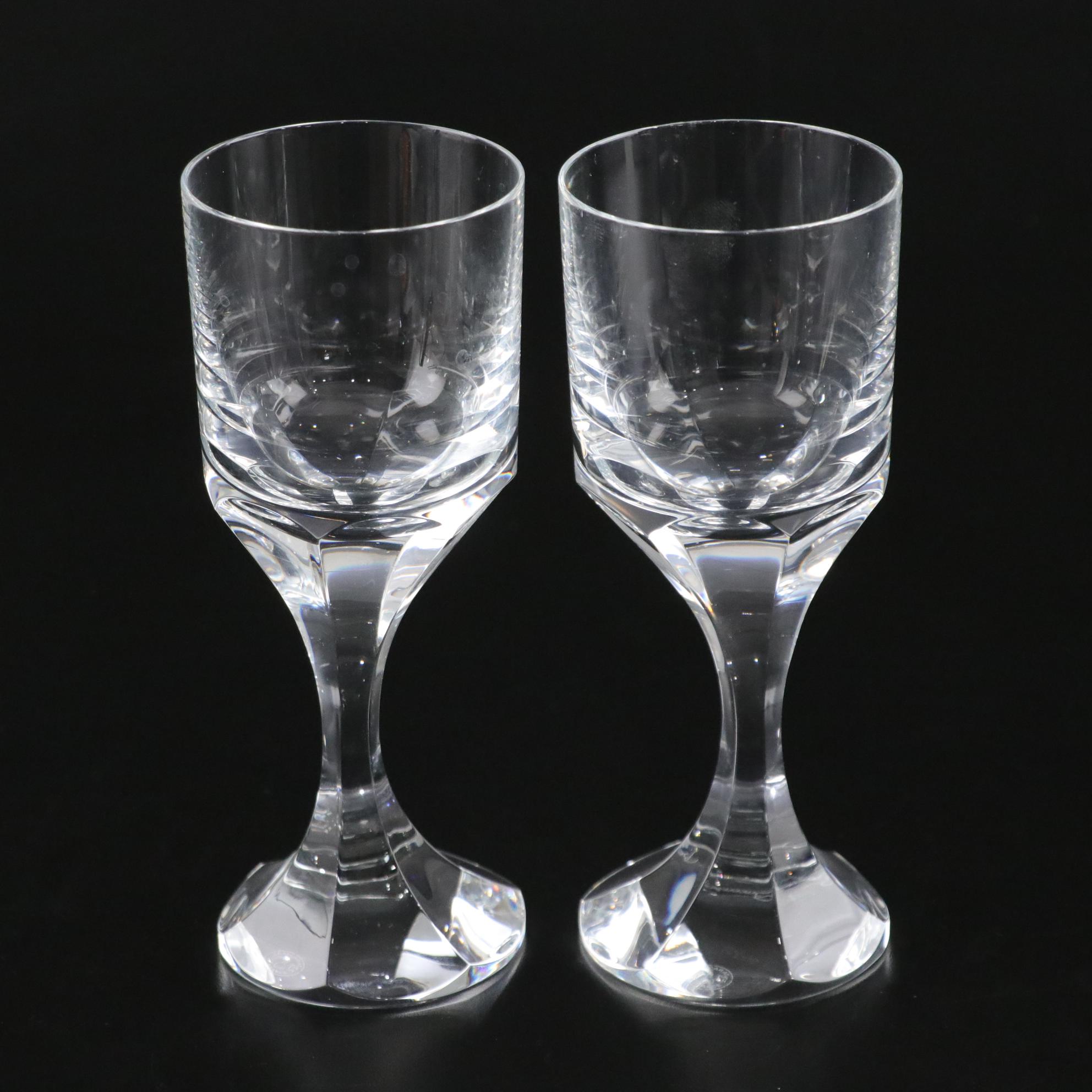 Baccarat "Narcisse" Crystal Red Wine Glasses